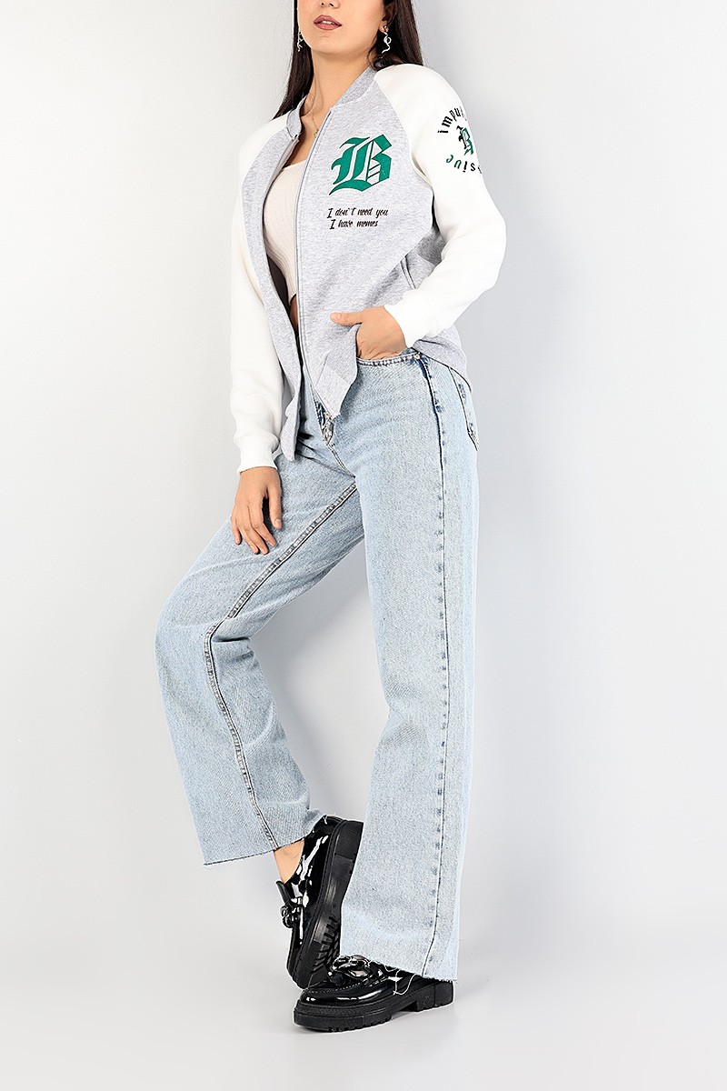 Gri Şardonlu Bayan Kolej Mont 85161