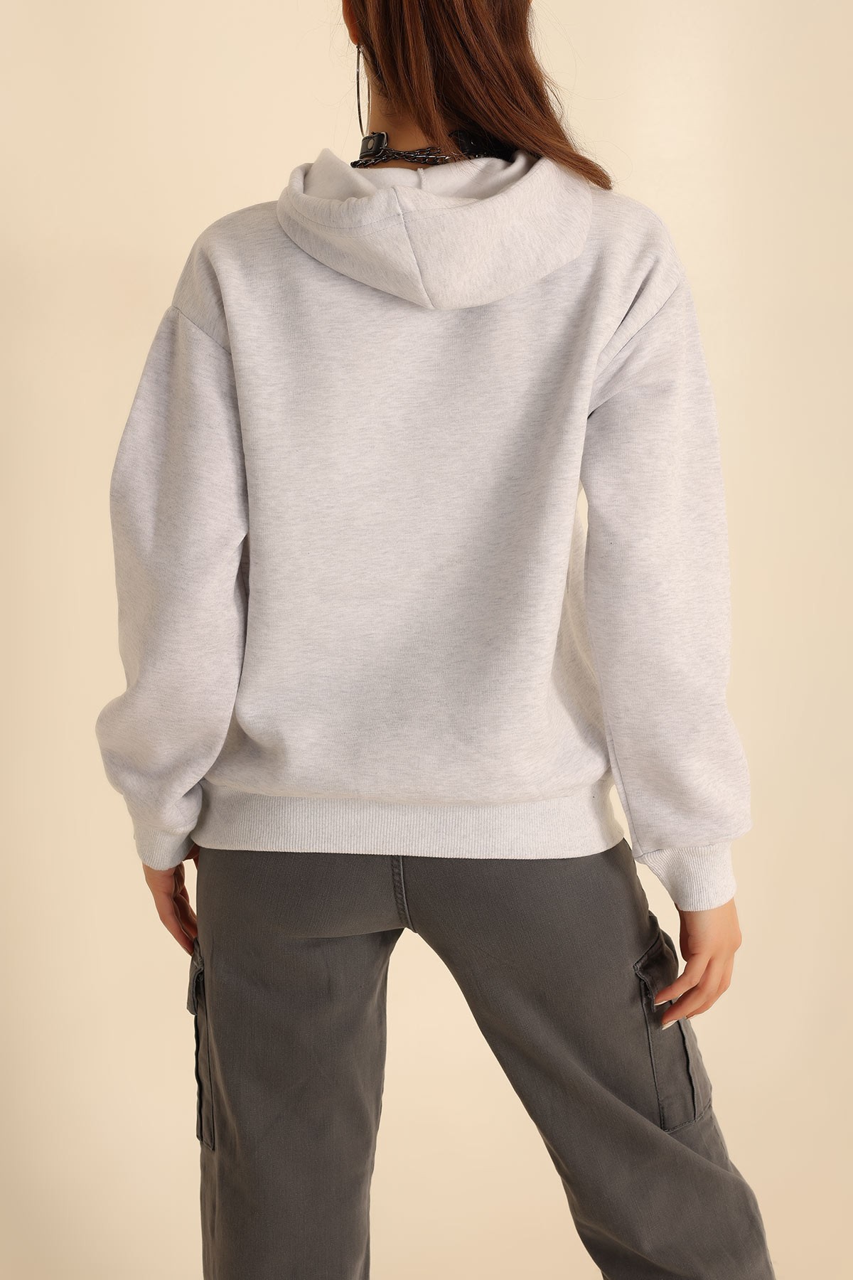 Gri Şardonlu Bayan Sweat 209595