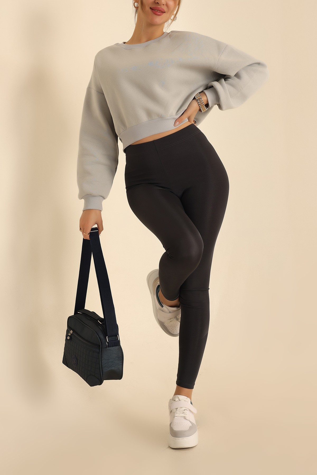 Gri Şardonlu Bayan Sweat 222263