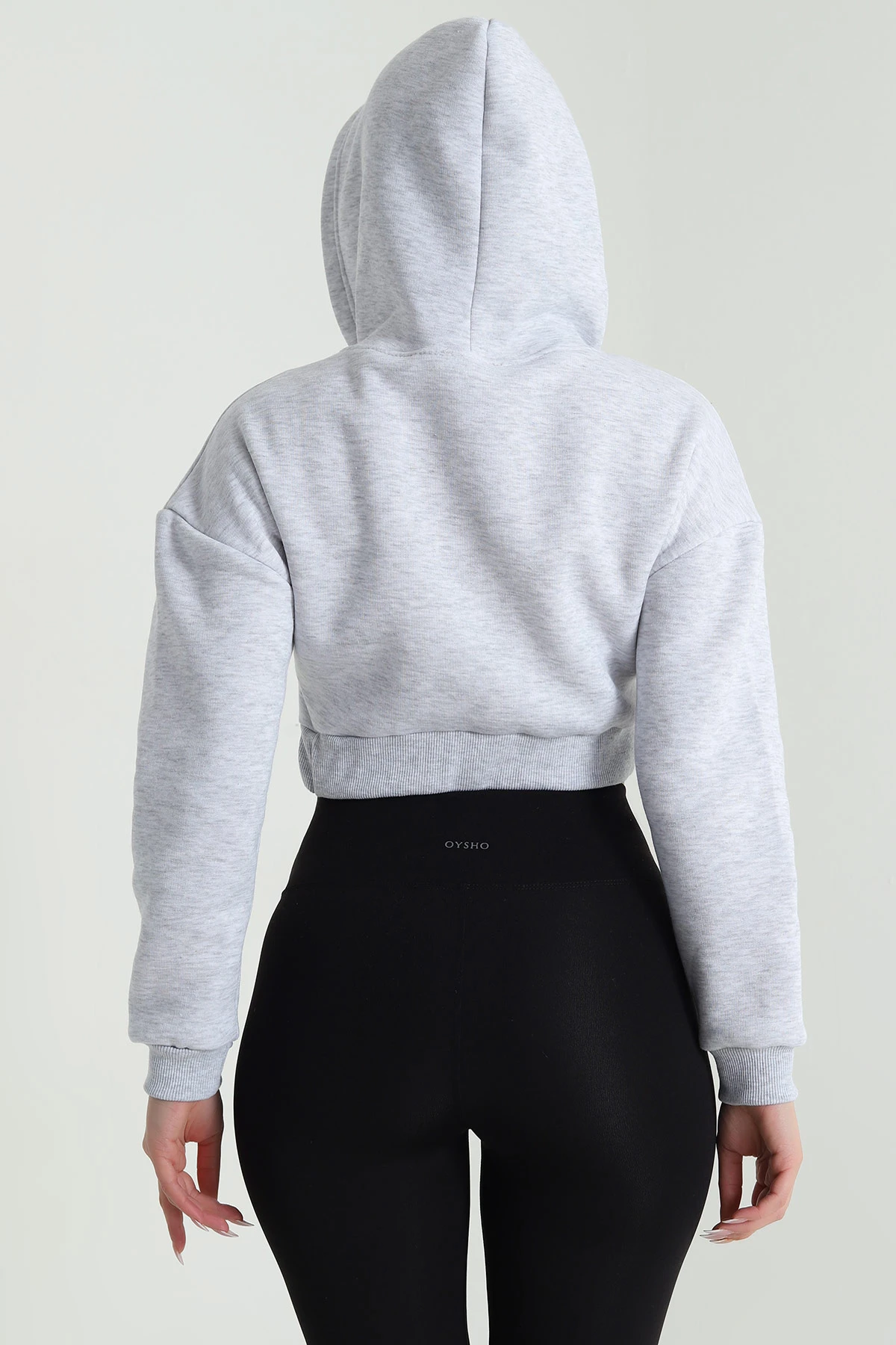 Gri Şardonlu Korse Dikişli Kadın Sweat 489466