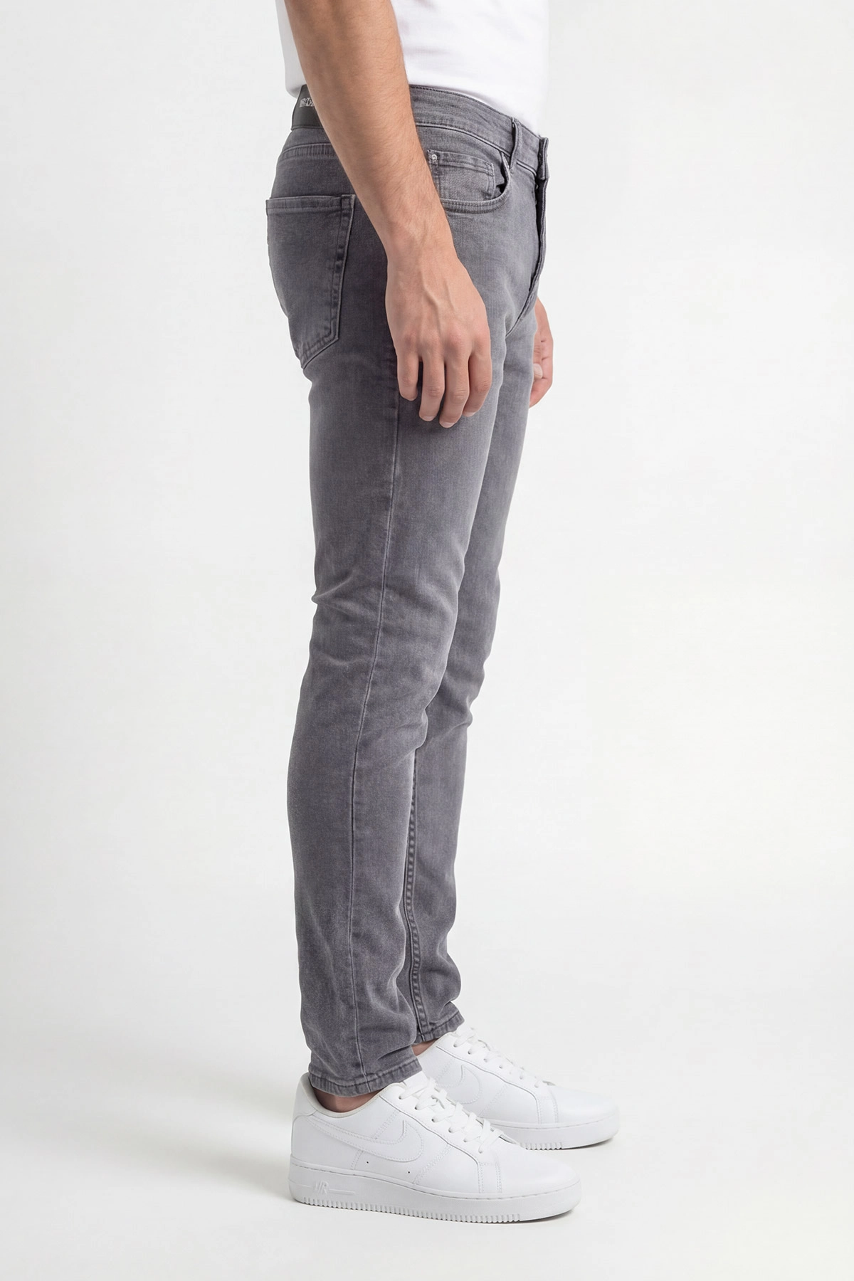 Gri Skinny Fit Likralı Erkek Kot Pantolon 430689