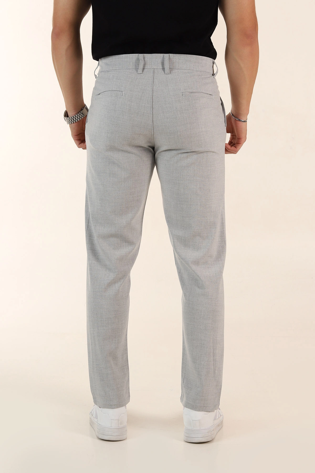 Gri Slim Fit Erkek Kumaş Pantolon 367971