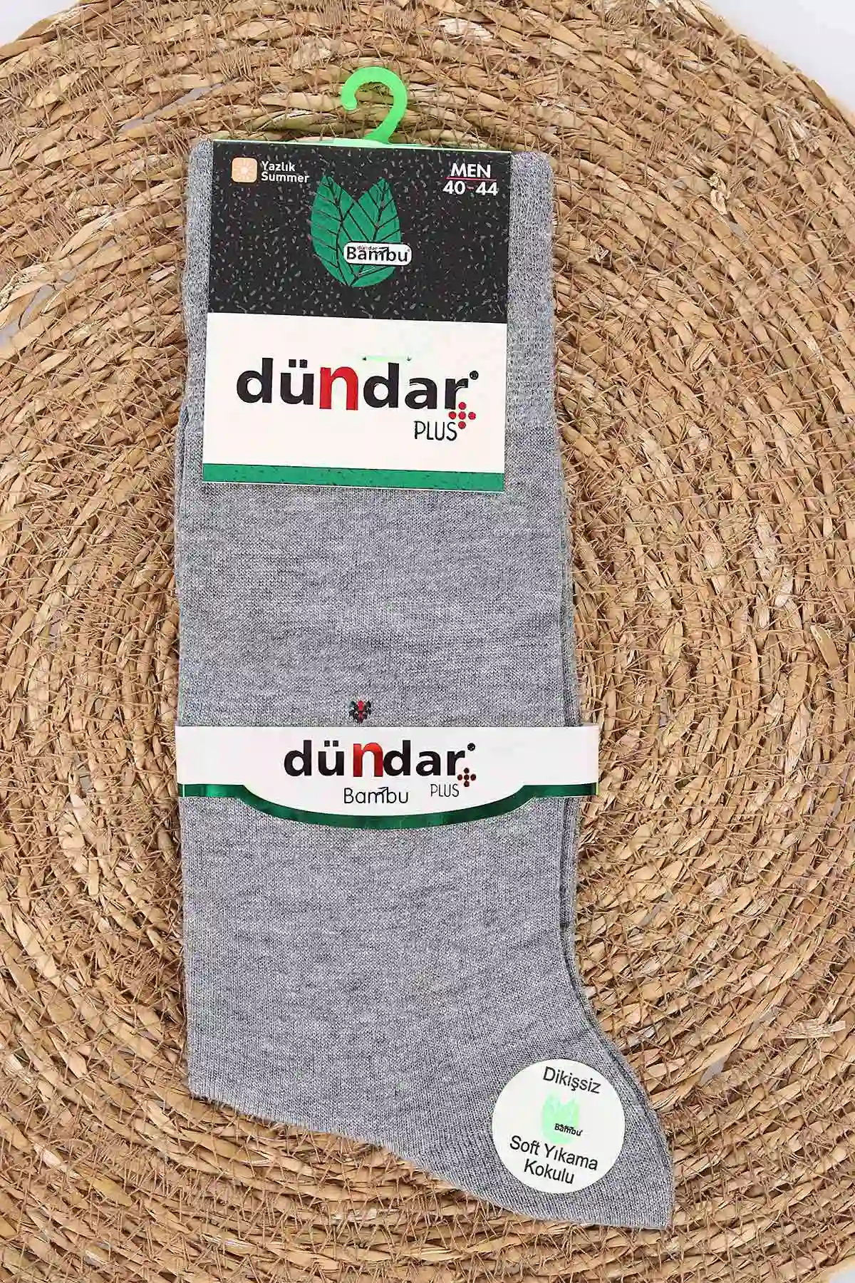 Gri Yazlık Erkek Bambu İnce Çorap (40-44) 477065