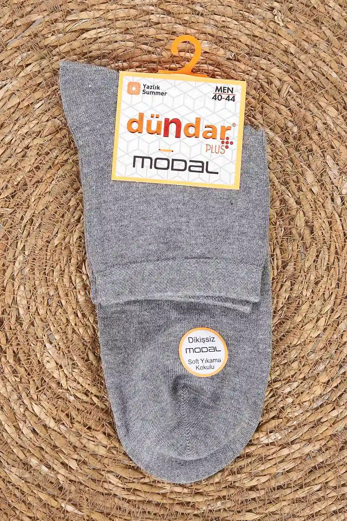 Gri Yazlık Erkek Modal Konç Çorap (40-44) 477099