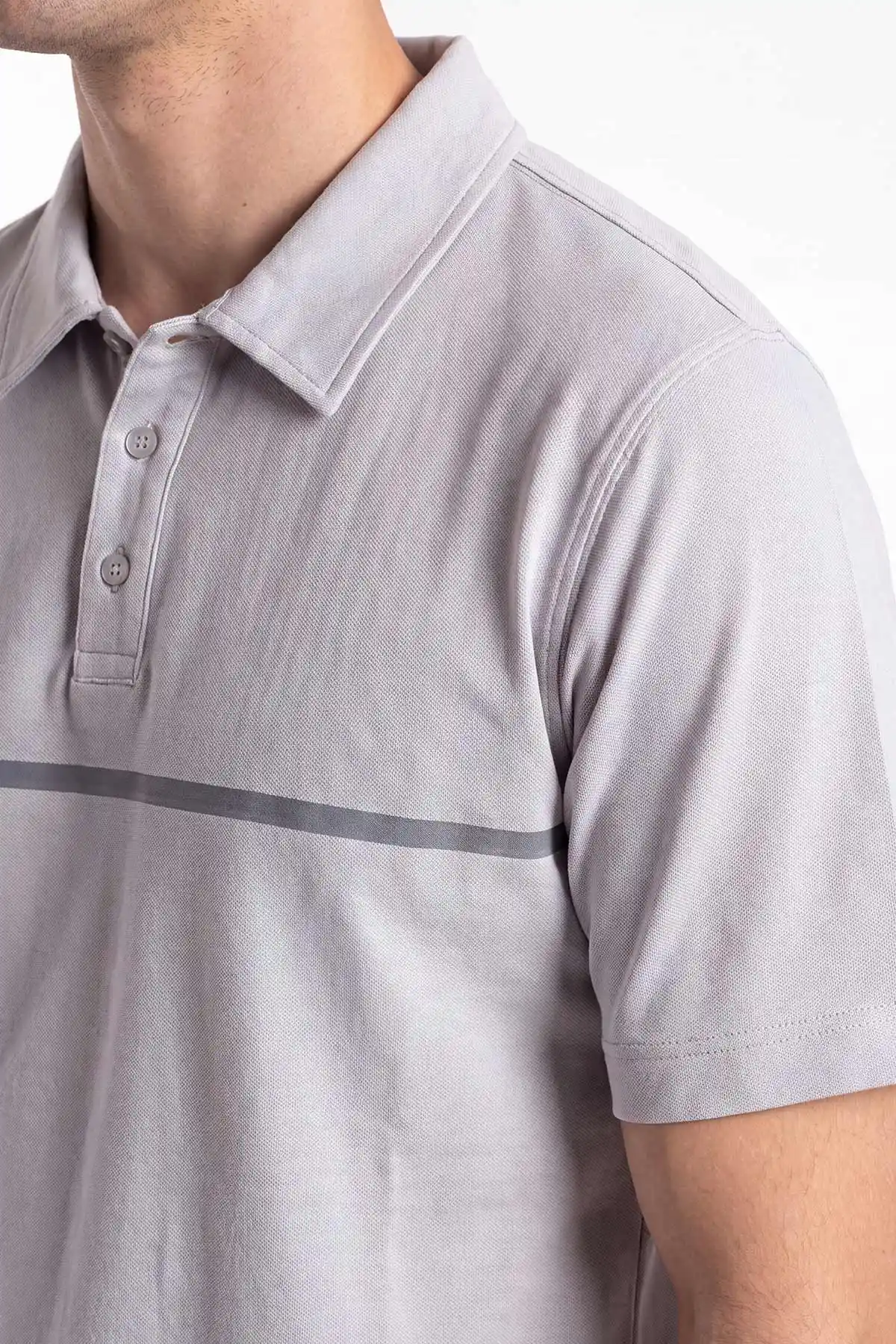Gri Yeni Sezon Polo Yaka Erkek Tişört 471786