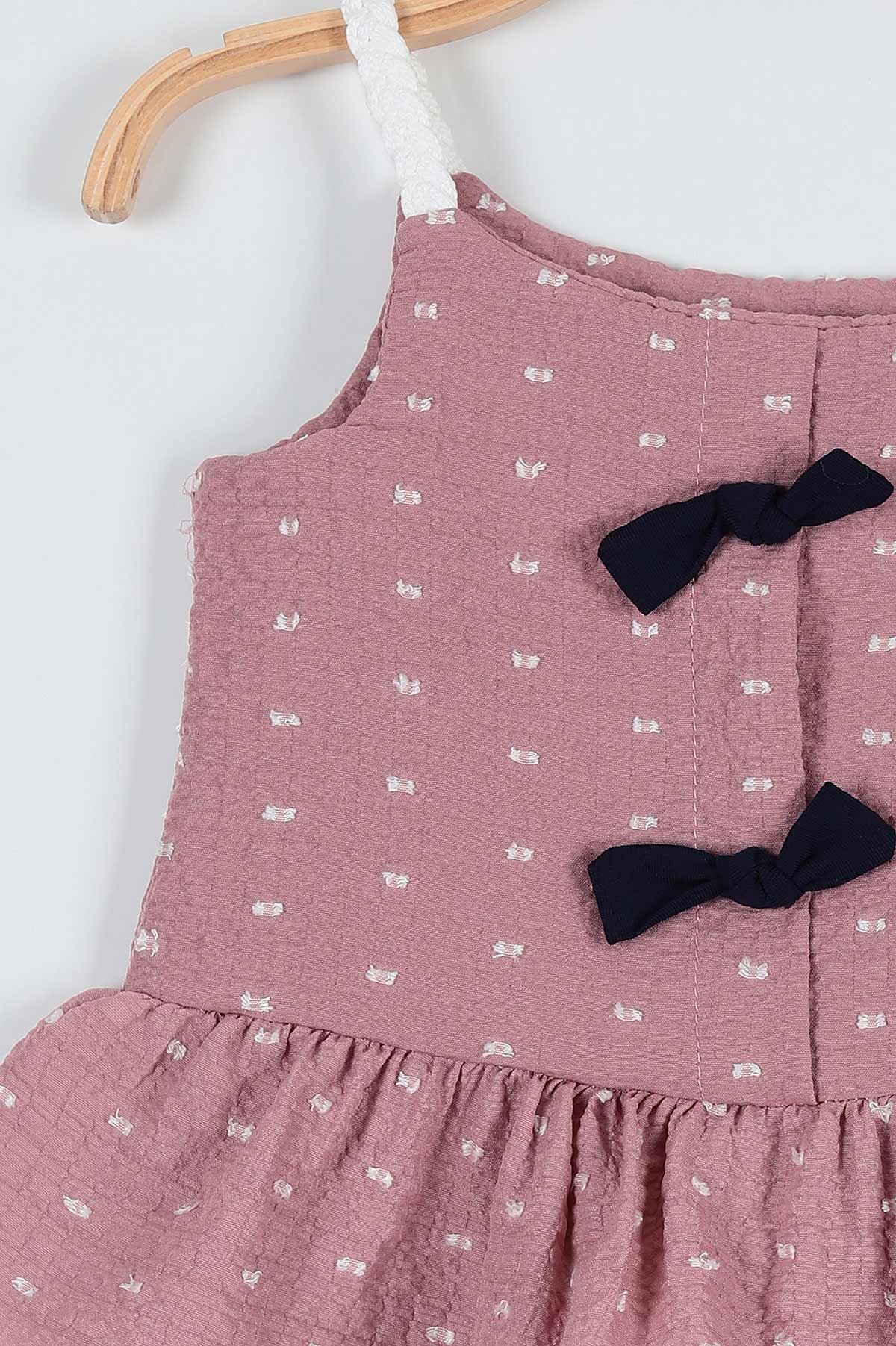 Gül Kurusu (06-24 Ay) Fiyonk Askılı Taytlı Kız Bebe Takım 187430