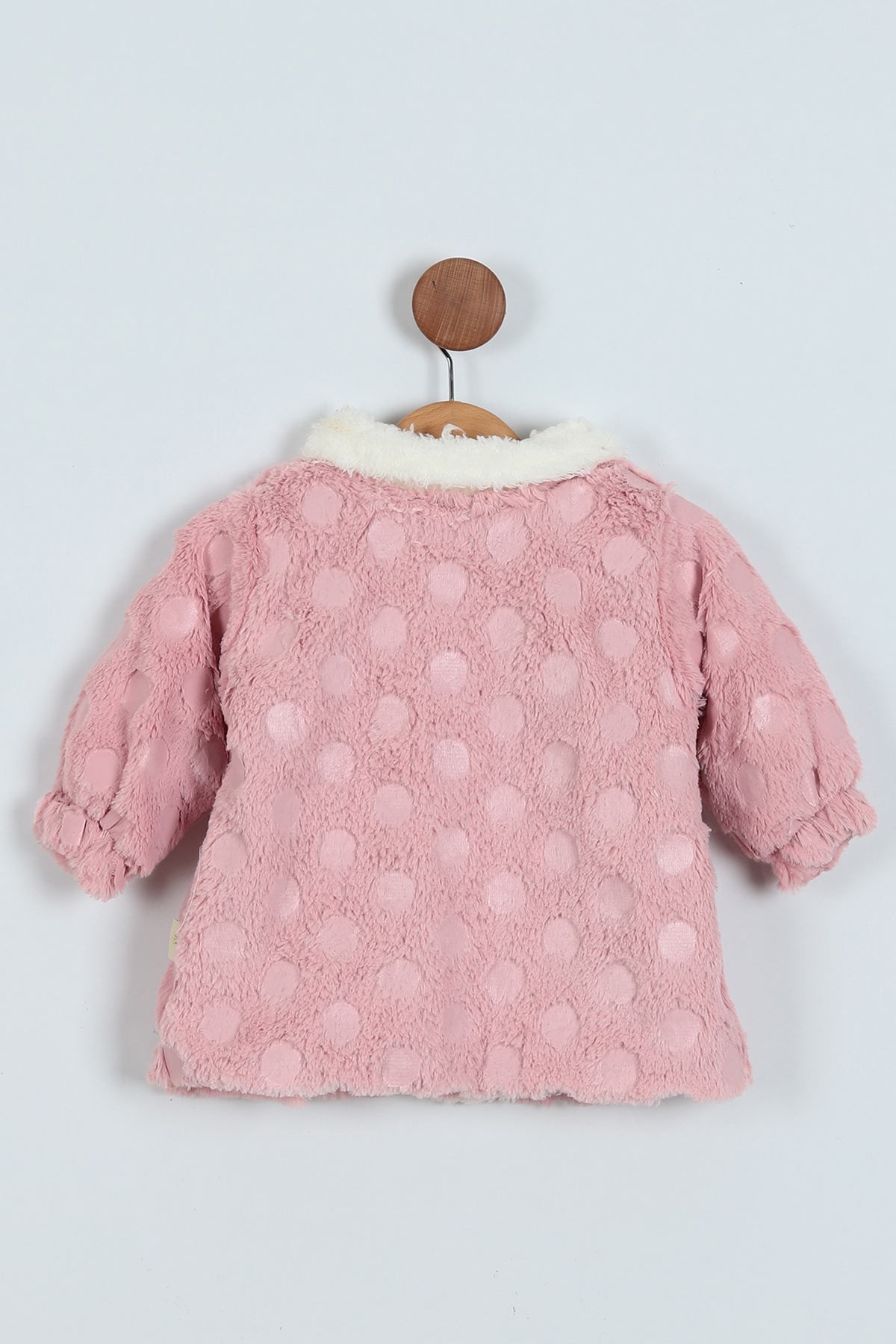 Gül Kurusu (1-3 Yaş) Düğmeli Kürklü Kız Bebe Mont 223318