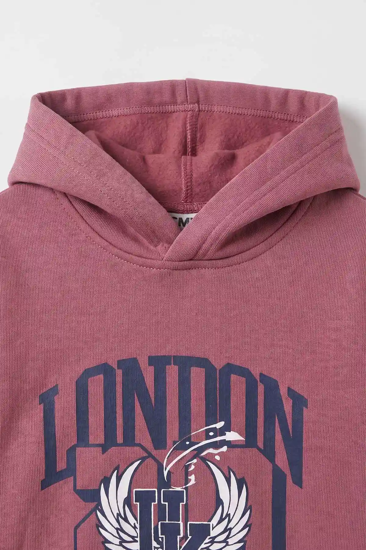 Gül Kurusu (3-12 Yaş) London Baskılı 3 İp Şardonlu Kapüşonlu Kız Çocuk Sweatshirt 473975