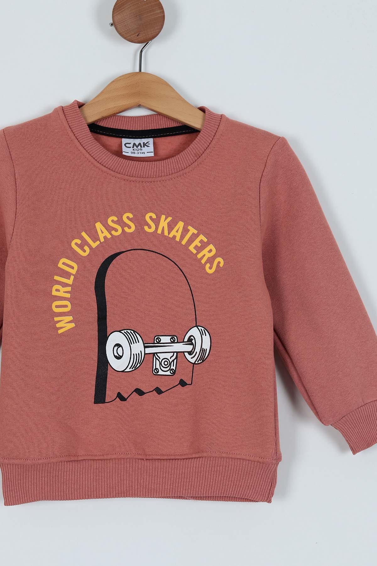 Gül Kurusu (3-7 Yaş) Baskılı 3 İp Erkek Çocuk Sweatshirt 224321