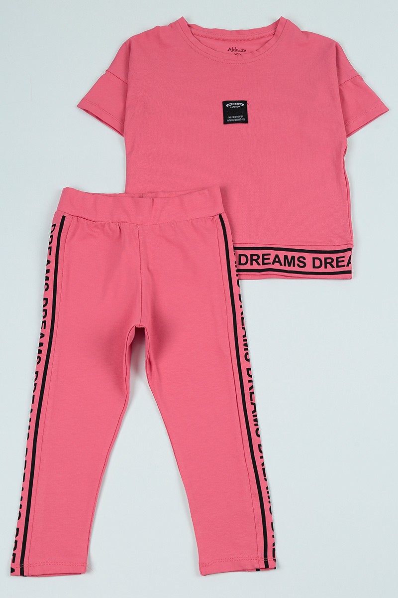 Gül Kurusu (5-8 Yaş) Dreams Baskılı Kız Çocuk Takım 97557