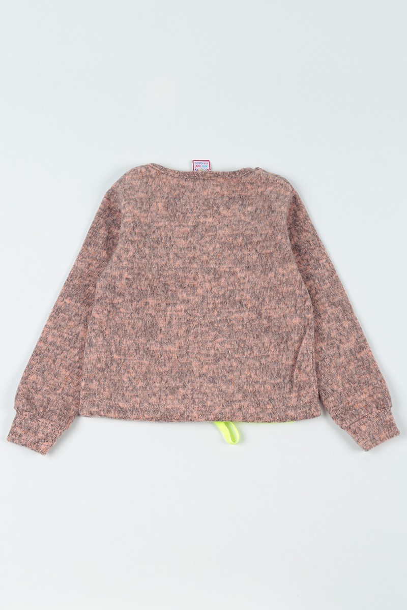 Gül Kurusu (5-8 Yaş) Girl Baskılı Dışı Yumoş Kız Çocuk Sweatshirt 92813