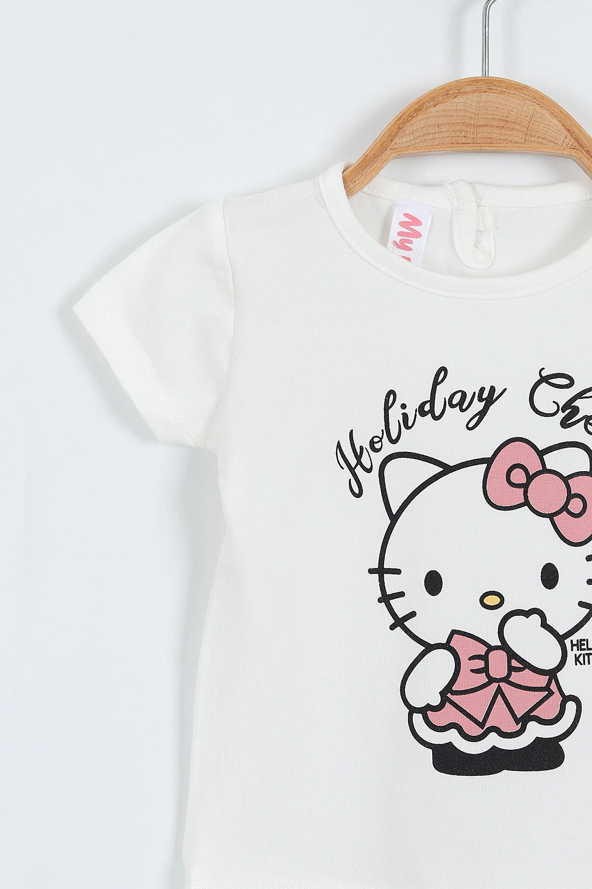 Gül Kurusu (6-18 Ay) Hello Kitty Baskılı Tüllü Etekli Kız Bebek Yazlık Takım 357467