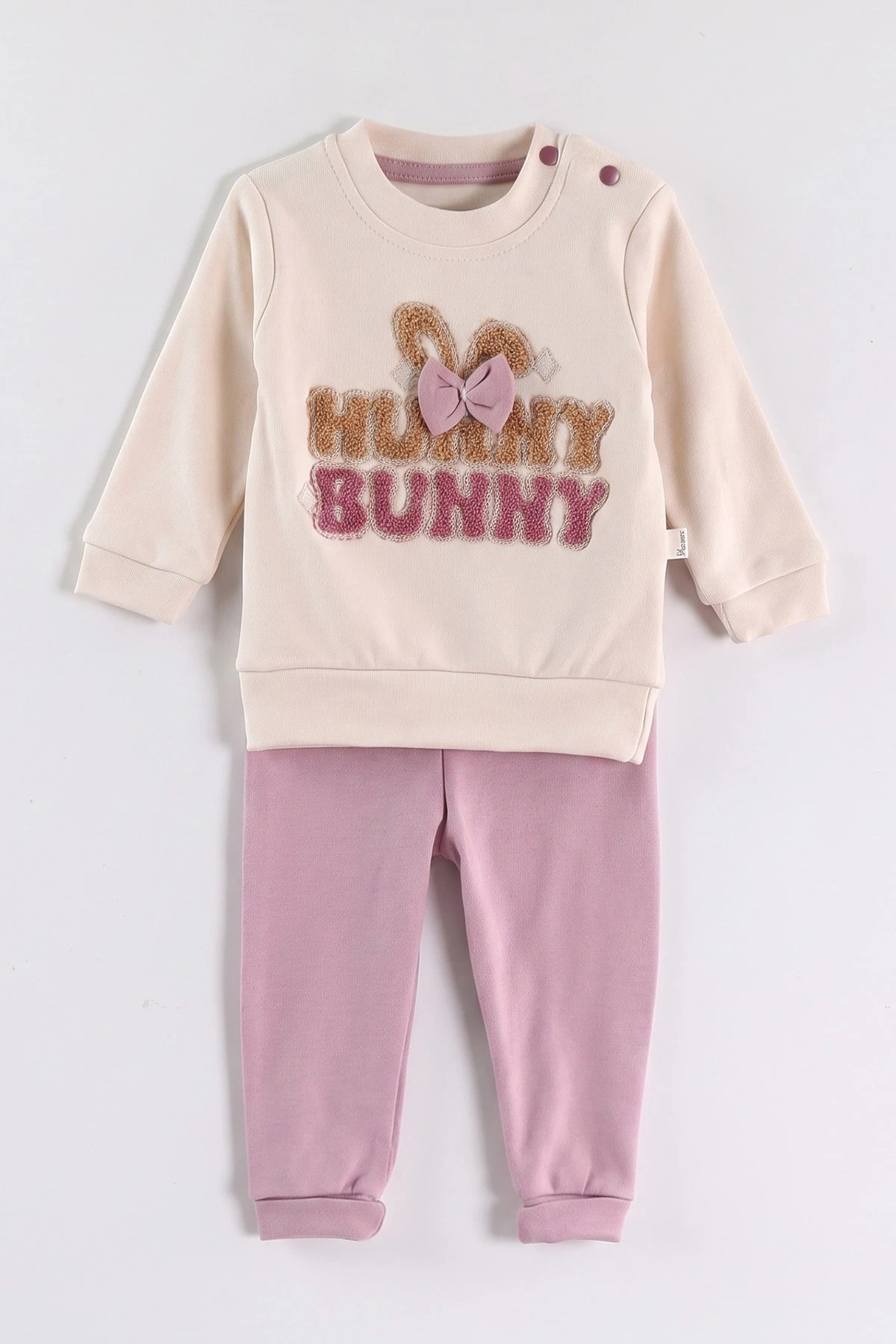 Gül Kurusu (6-24 Ay) Süzene Bunny Nakışlı Kız Bebek 2'li Takım 472861