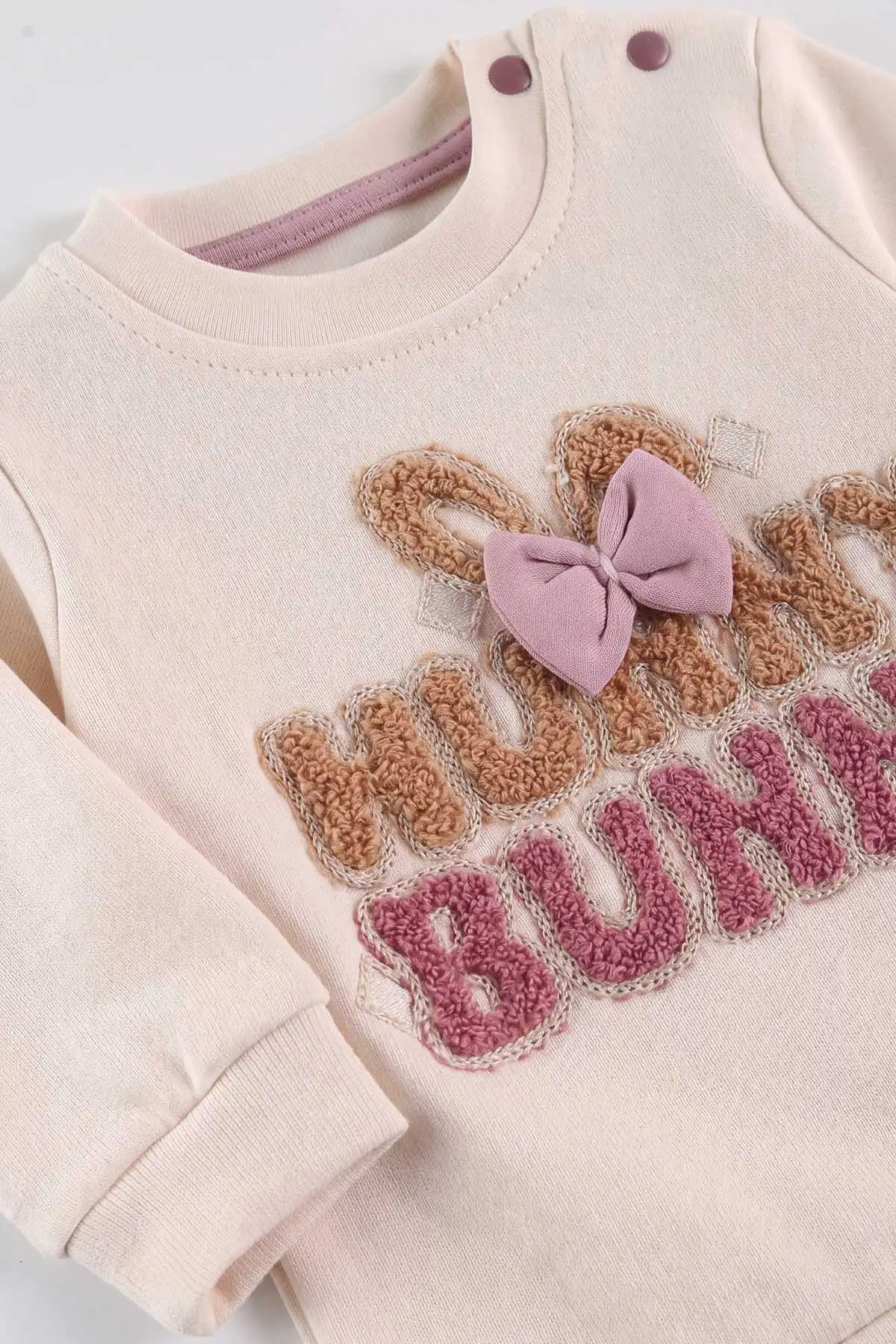 Gül Kurusu (6-24 Ay) Süzene Bunny Nakışlı Kız Bebek 2'li Takım 472861