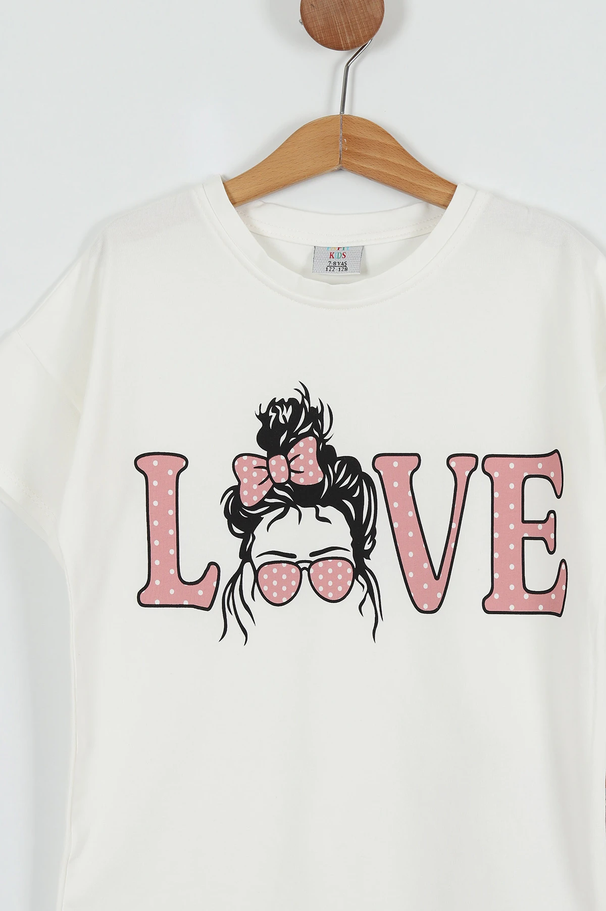 Gül Kurusu (7-14 Yaş) Love Baskılı Kız Çocuk Takım 254741