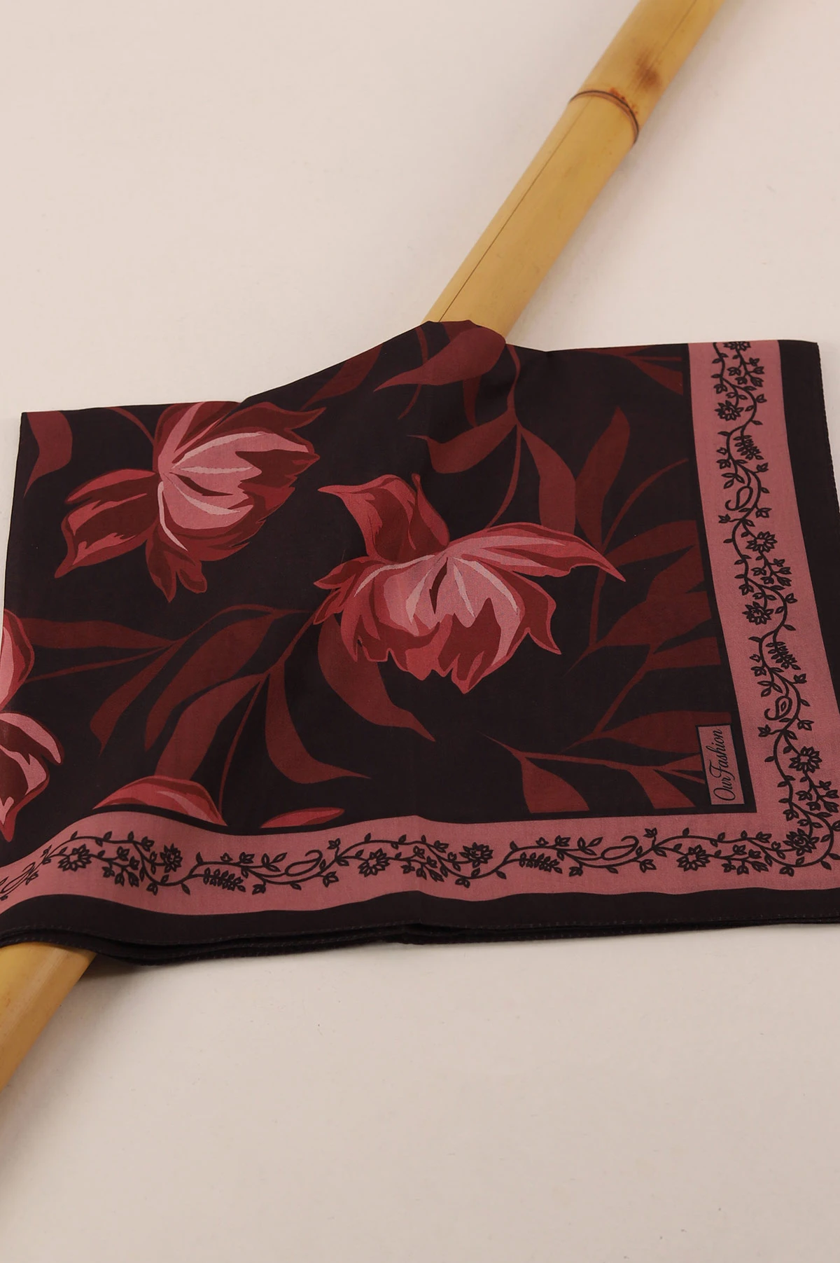 Gül Kurusu 75x180 Cm Our Fashion Dijital Baskılı Desenli Soft Şal 408663