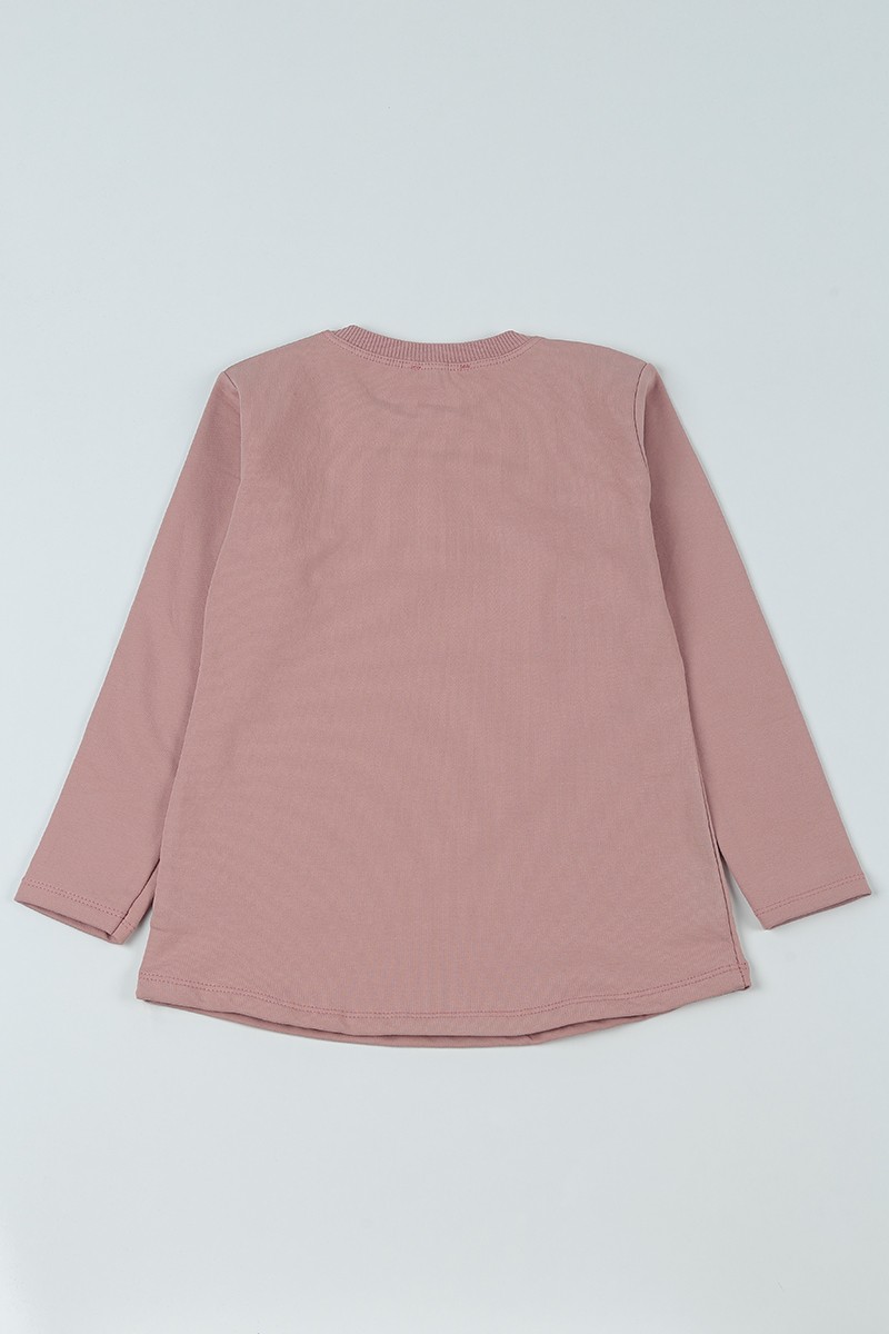Gül Kurusu (8-14 Yaş) Baskılı Kız Çocuk Sweatshirt 92867