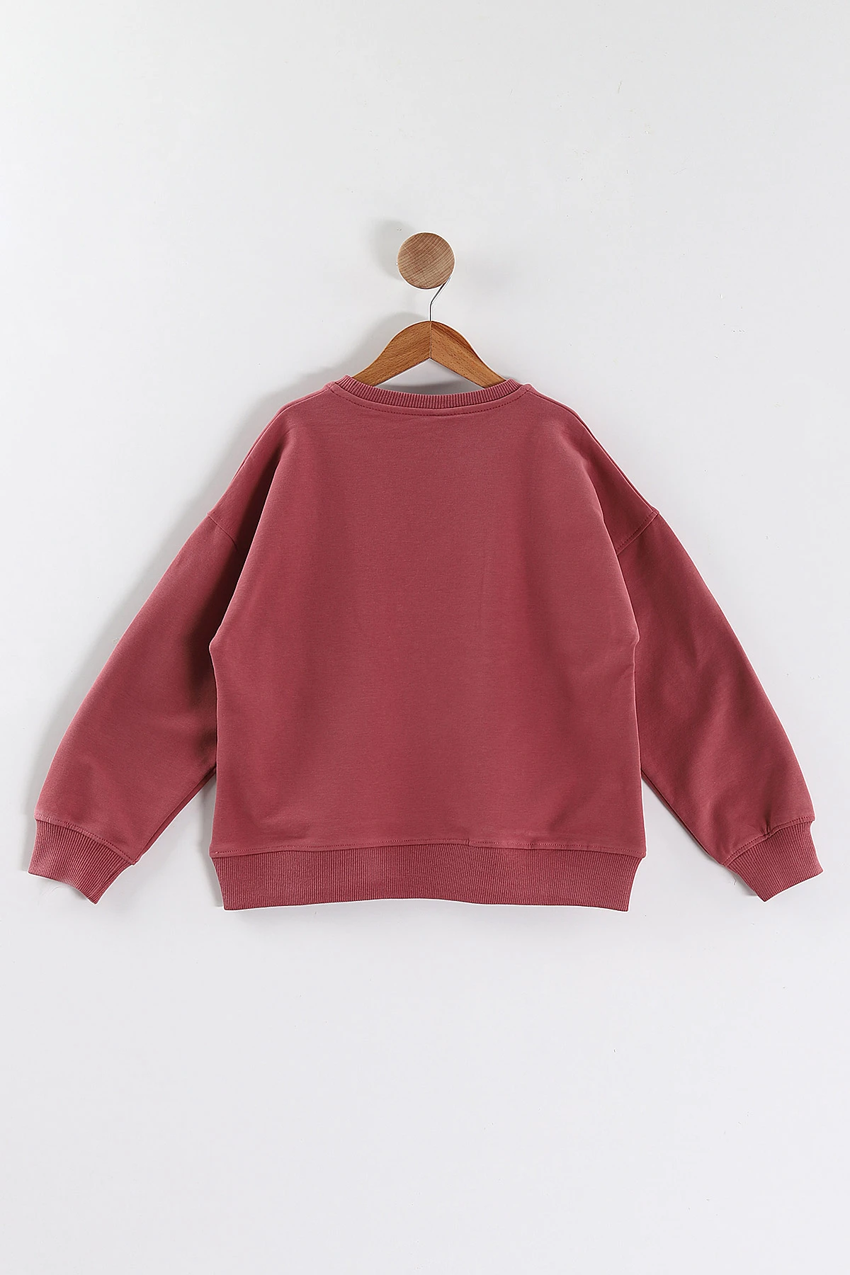 Gül Kurusu (9-12 Yaş)Önü Taşlı Kız Çocuk Sweatshirt 432948