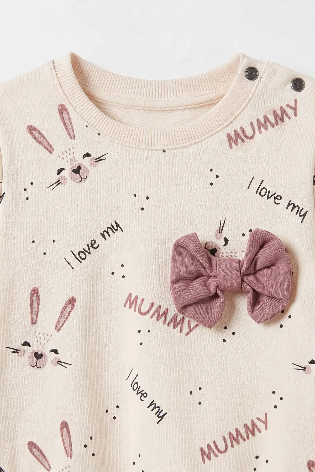 Gül Kurusu (9-24 Ay)Fiyonklu Çıtçıtlı İki İp Kız Bebek Takım 476432
