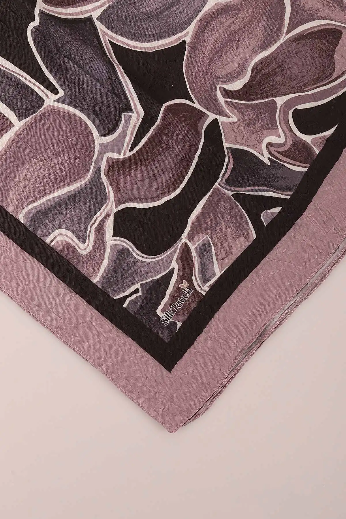 Gül Kurusu 98X98 Cm Desenli Dijital Kraş Eşarp 444470