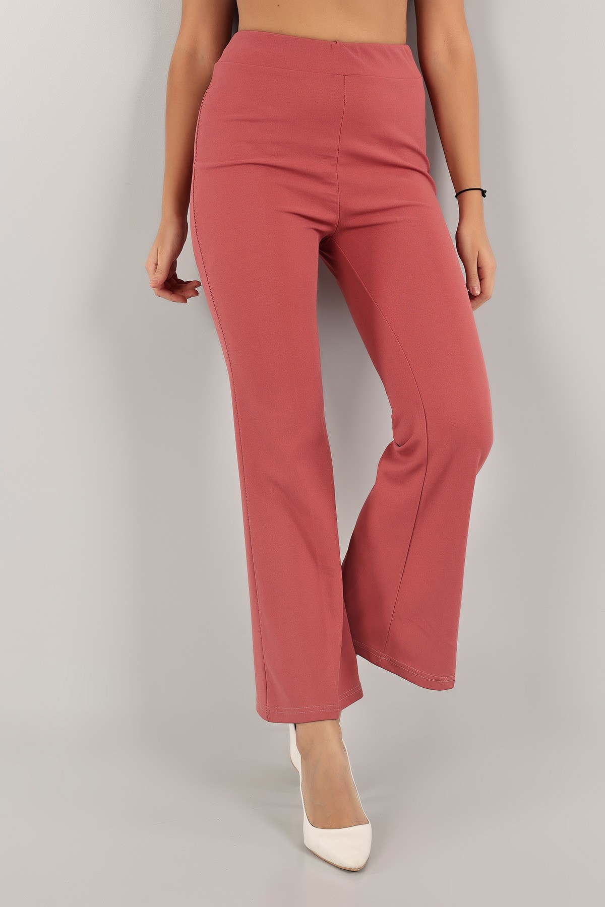 Gül Kurusu Beli Lastikli Bayan Pantolon 138577