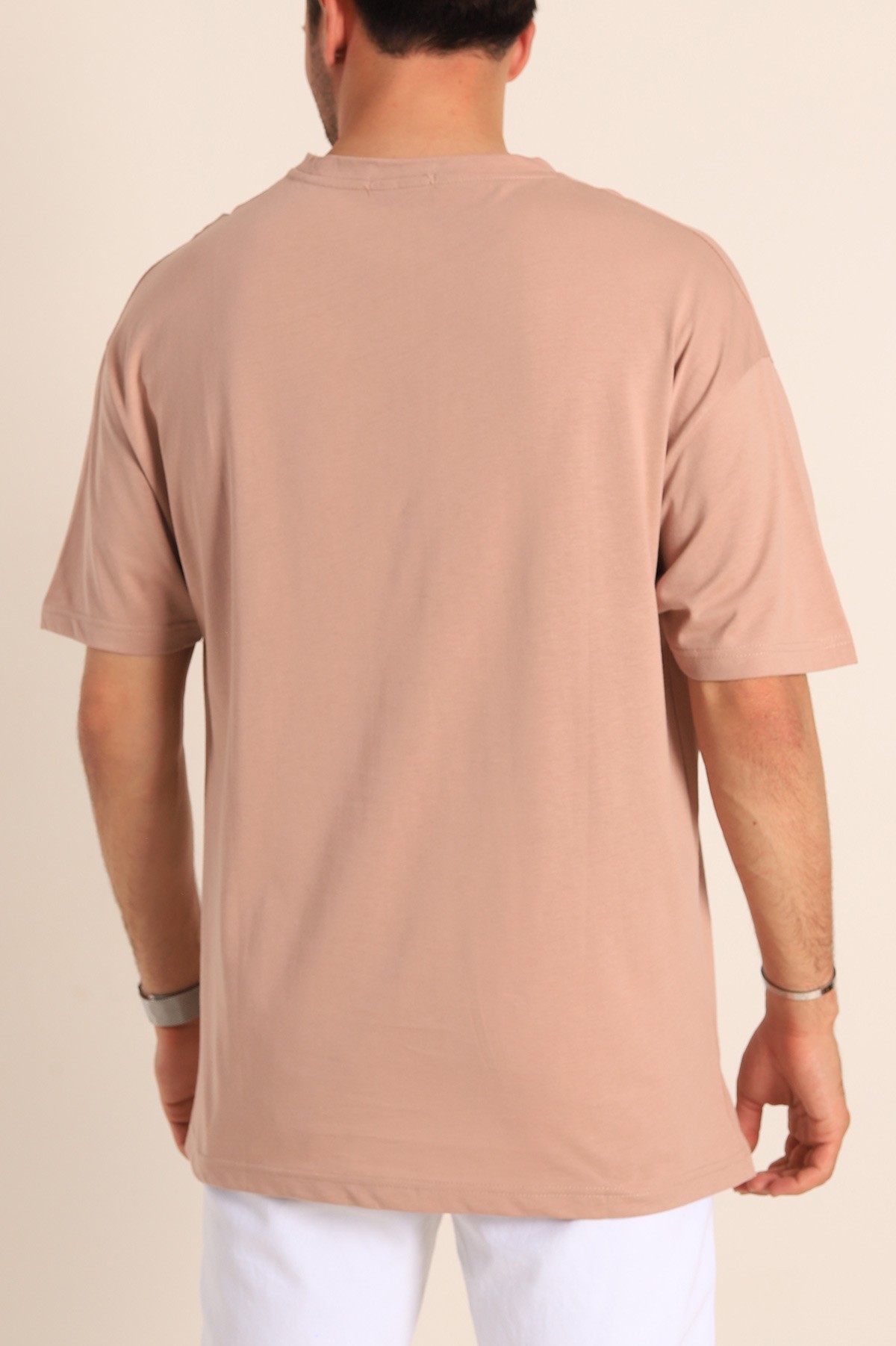 Gül Kurusu Oversize Erkek Tişört 186073