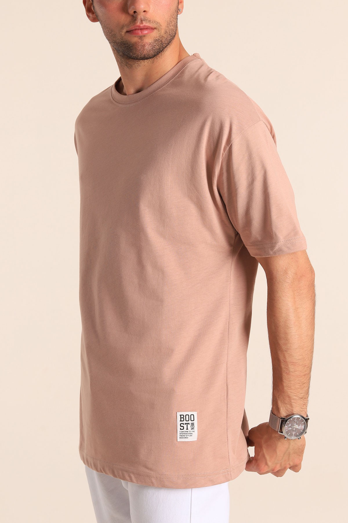 Gül Kurusu Oversize Erkek Tişört 186073