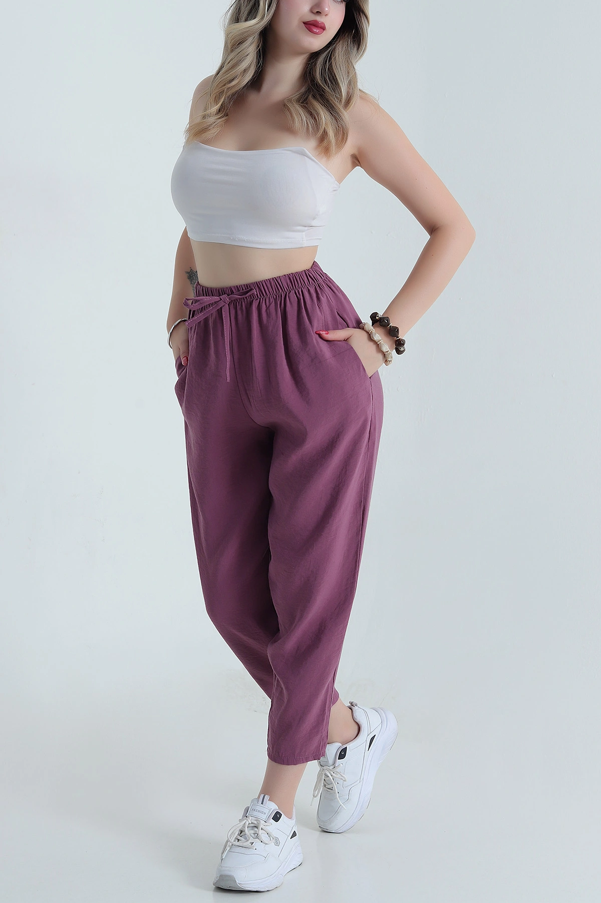 Gül Kurusu Tensel Modal Kadın Şalvar Pantolon 481571