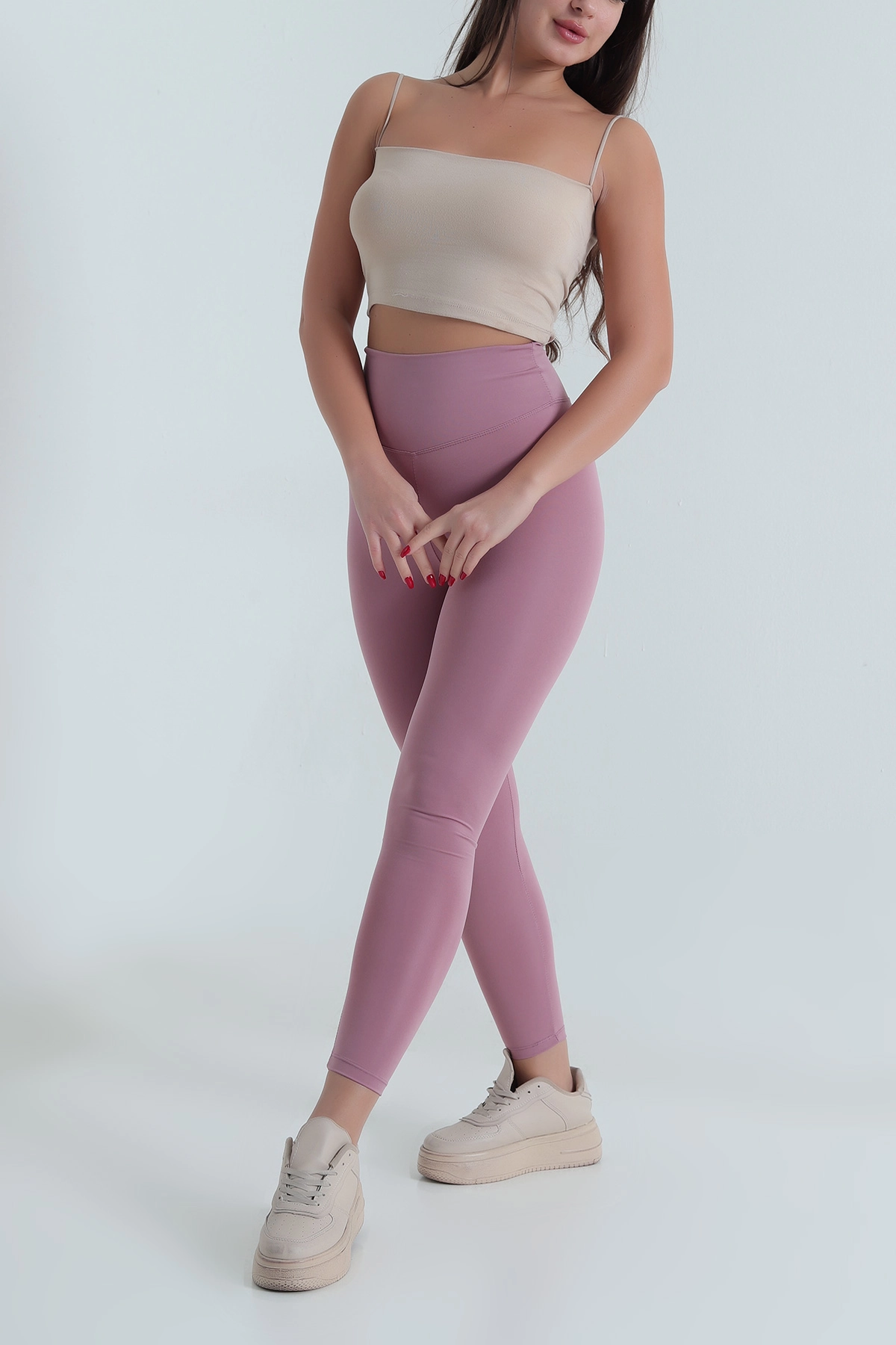 Gül Kurusu Yüksek Bel Modal Belize Tayt 493676