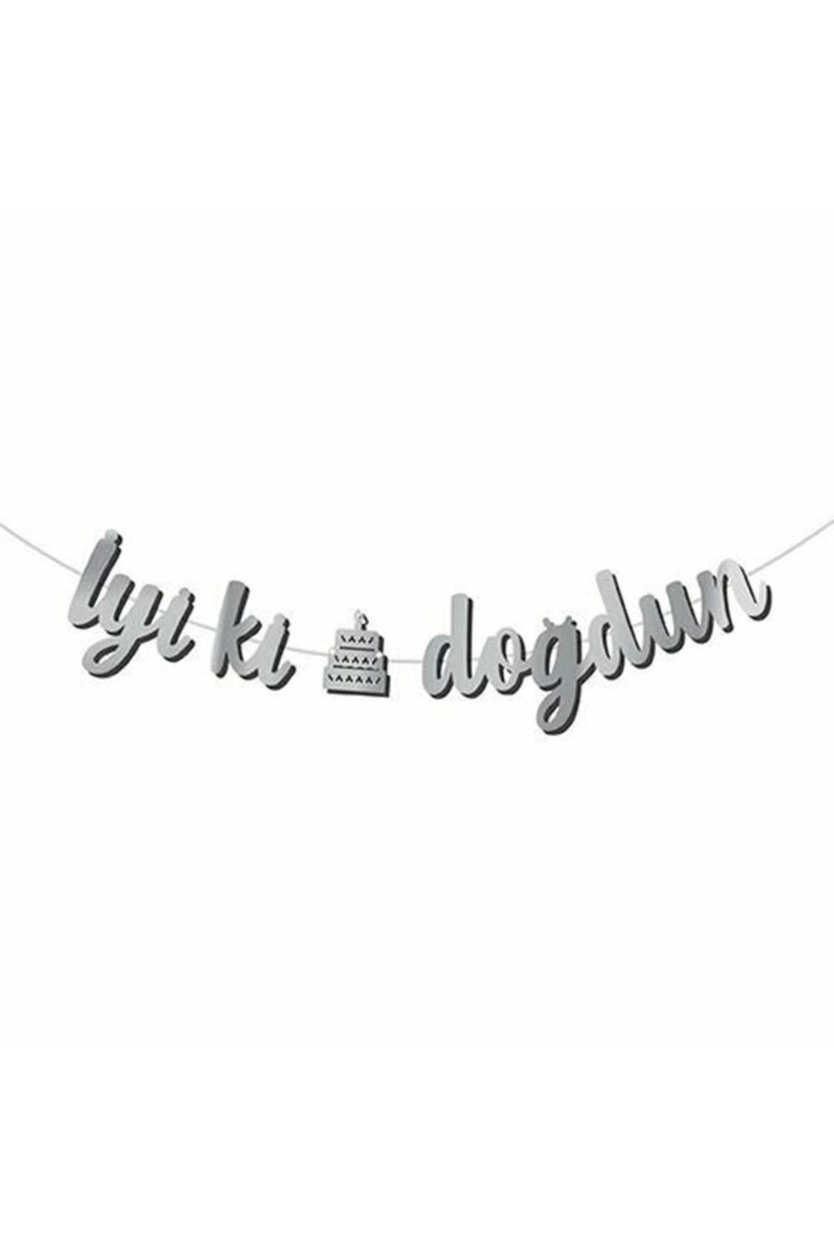 Gümüş Kaligrafi Banner İyi Ki Doğdun Yazısı 298519