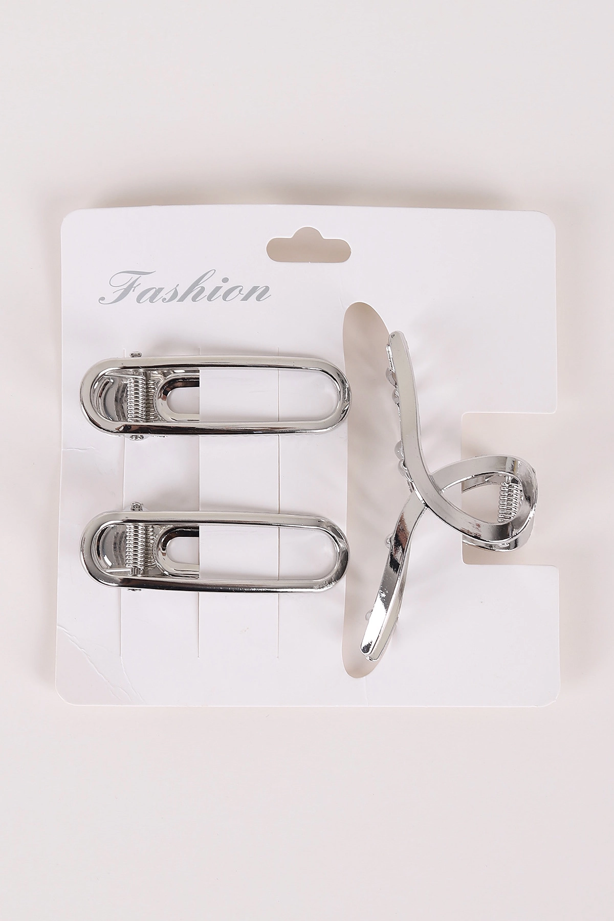 Gümüş Küçük Boy 3'lü Pens ve Metal Mandal Toka 463485