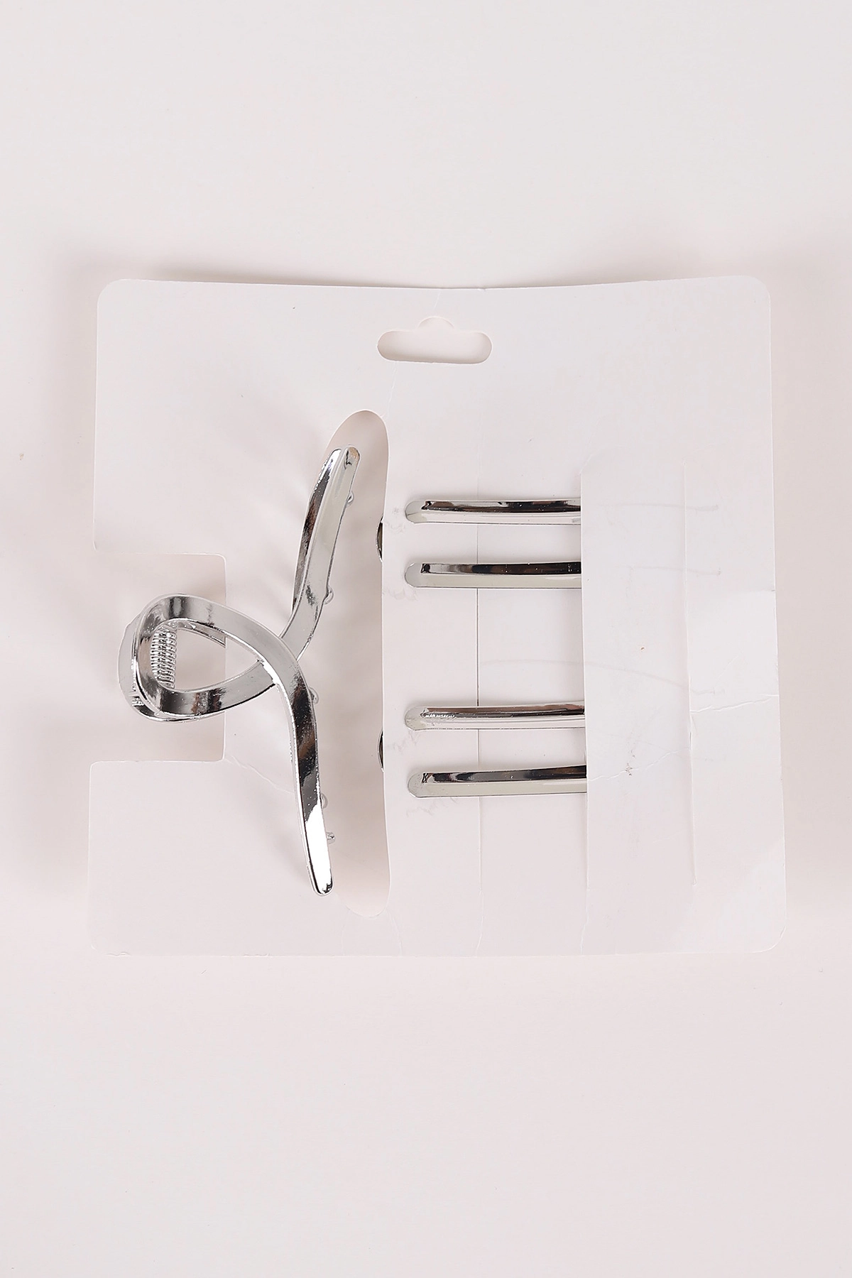 Gümüş Küçük Boy 3'lü Pens ve Metal Mandal Toka 463485