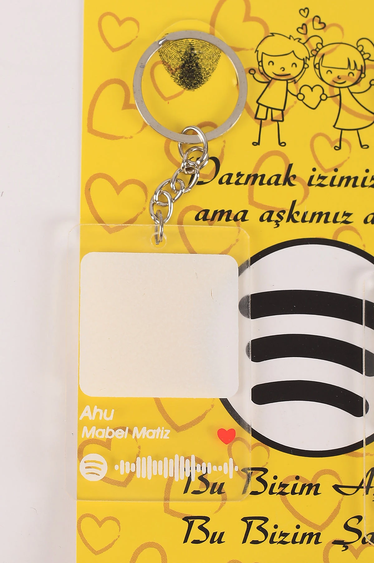 Gümüş Sevgili Parmak Izi Anahtarlık Seti (Ahu-Mabel Matiz) 418974