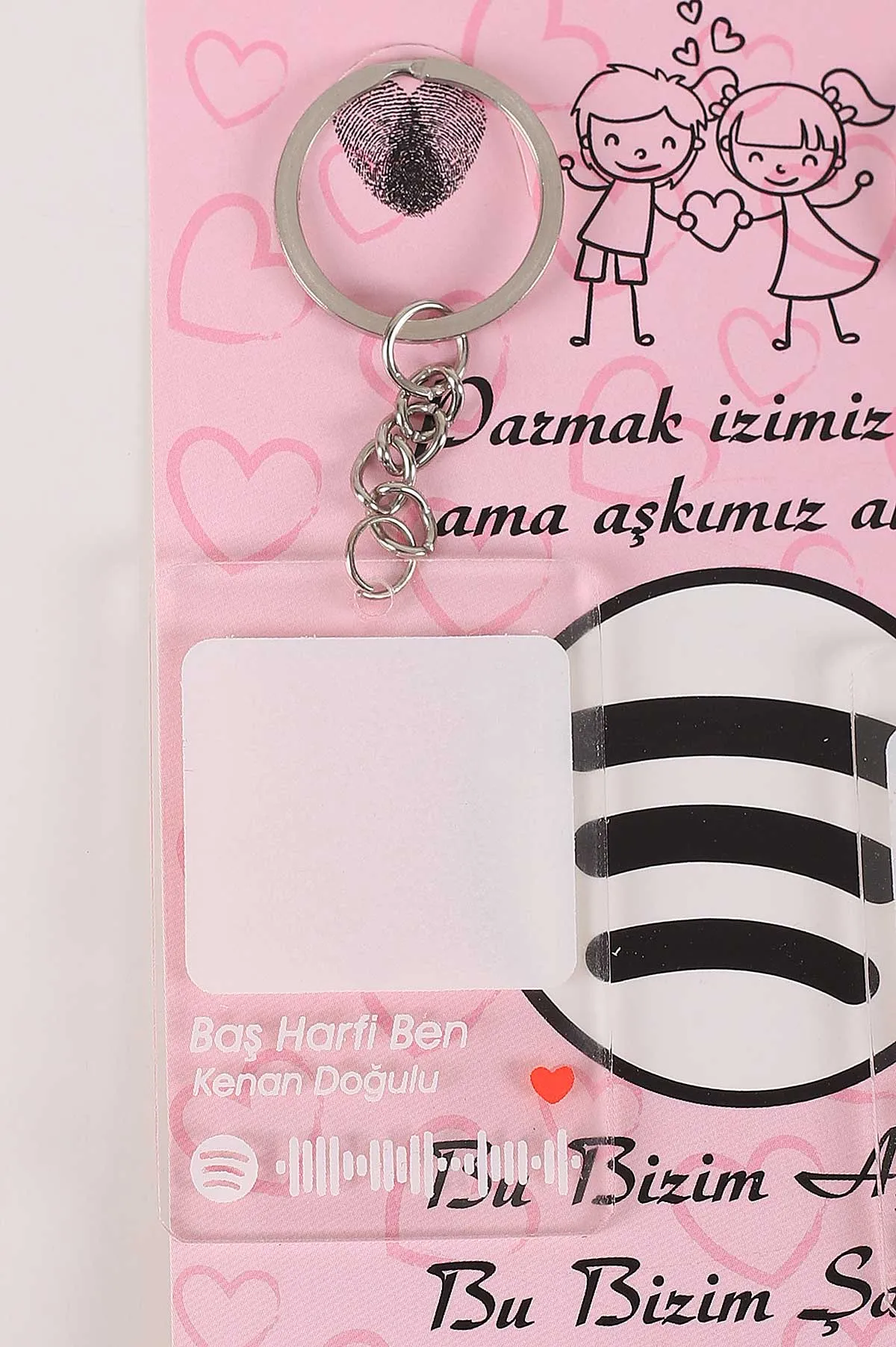Gümüş Sevgili Parmak Izi Anahtarlık Seti (Baş Harfi Ben -Kenan Doğulu ) 418975