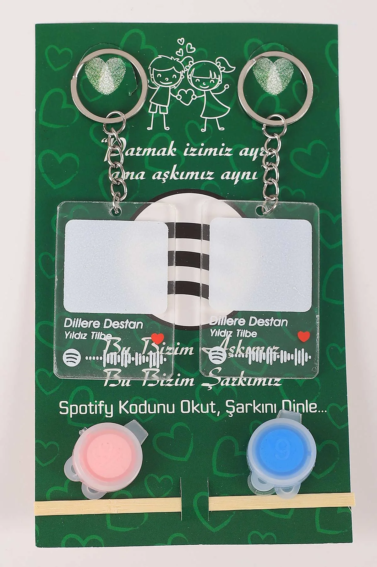 Gümüş Sevgili Parmak Izi Anahtarlık Seti (Dillere Destan-Yıldız Tilbe ) 418981