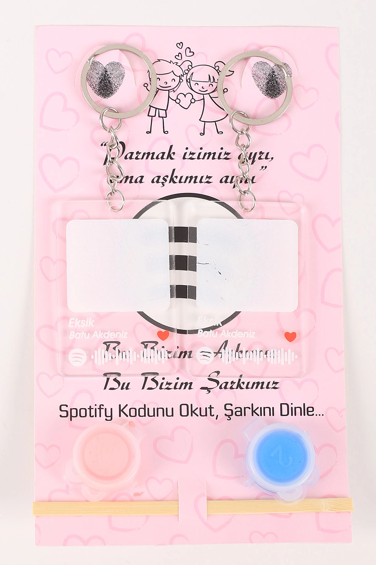 Gümüş Sevgili Parmak Izi Anahtarlık Seti (Eksik-Batu Akdeniz ) 418980