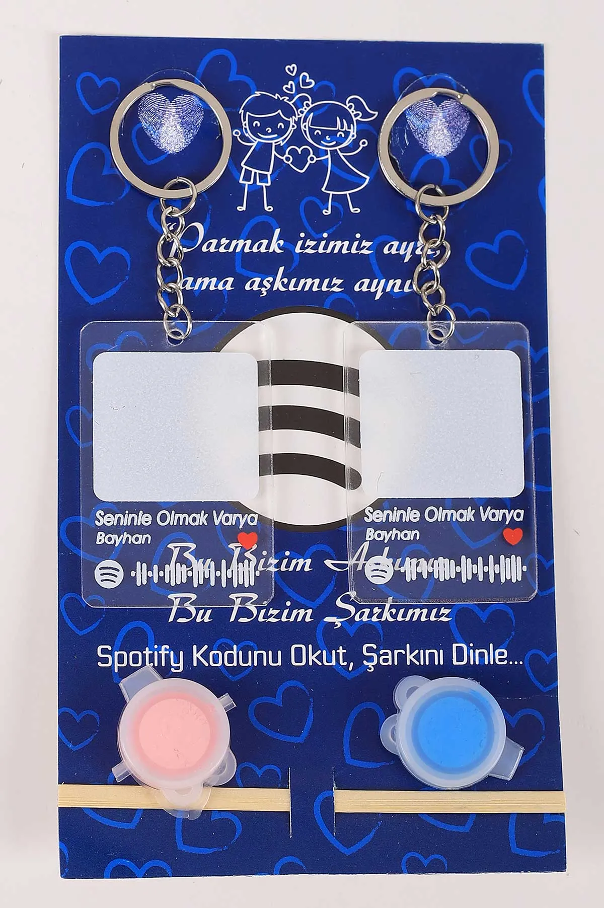 Gümüş Sevgili Parmak Izi Anahtarlık Seti (Seninle Olmak Varya-Bayhan ) 418979