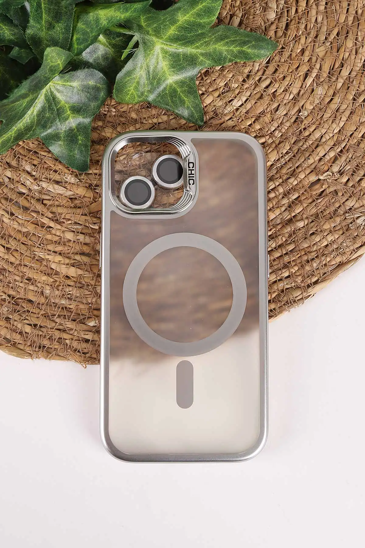 Gümüş TeknoCase İphone 15 Uyumlu Believe Serisi Lens Hediyeli Silikon Telefon Kılıfı 472511