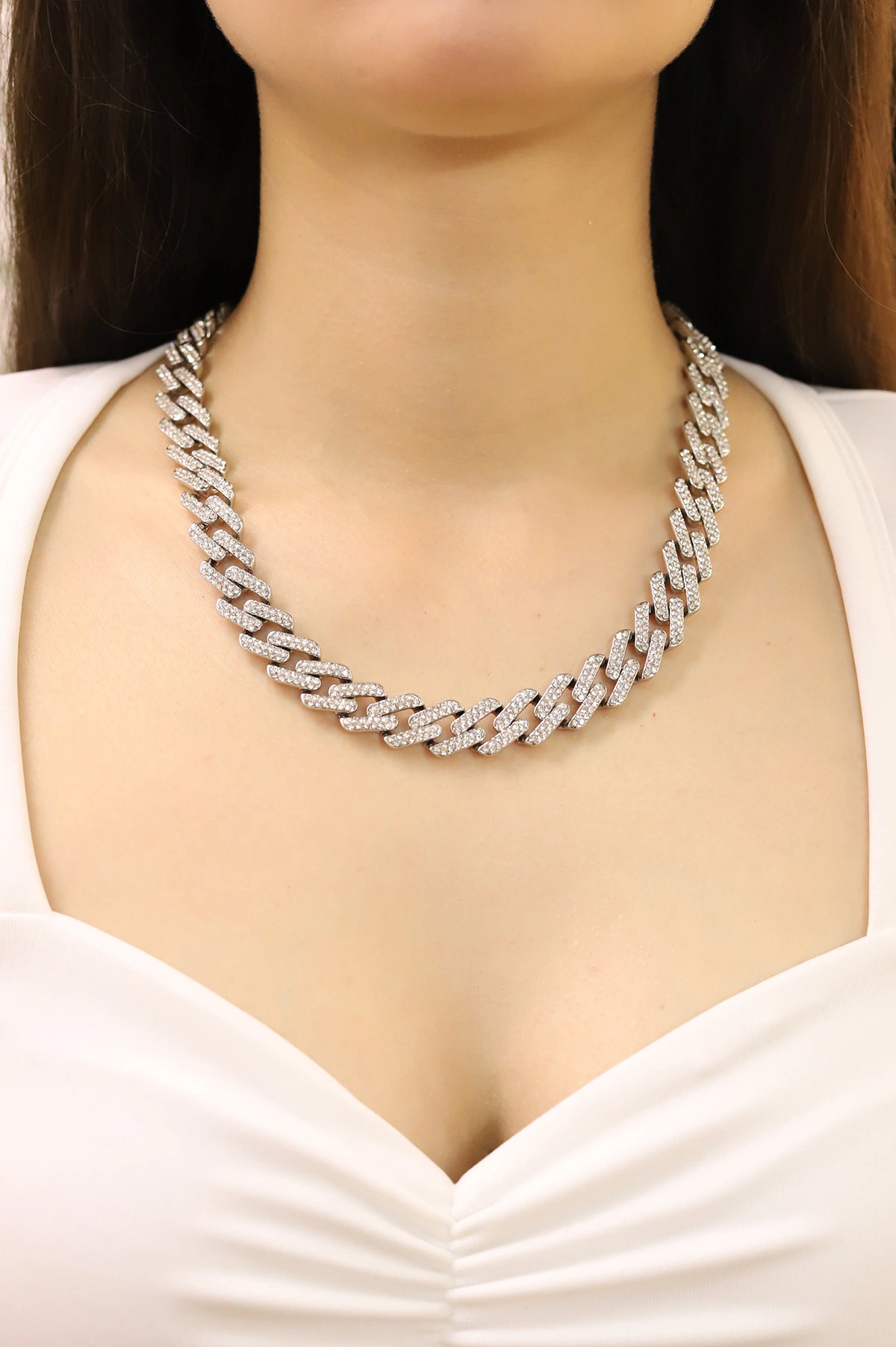 Gümüş Zirkon Taşlı Gurmet Kolye 426864