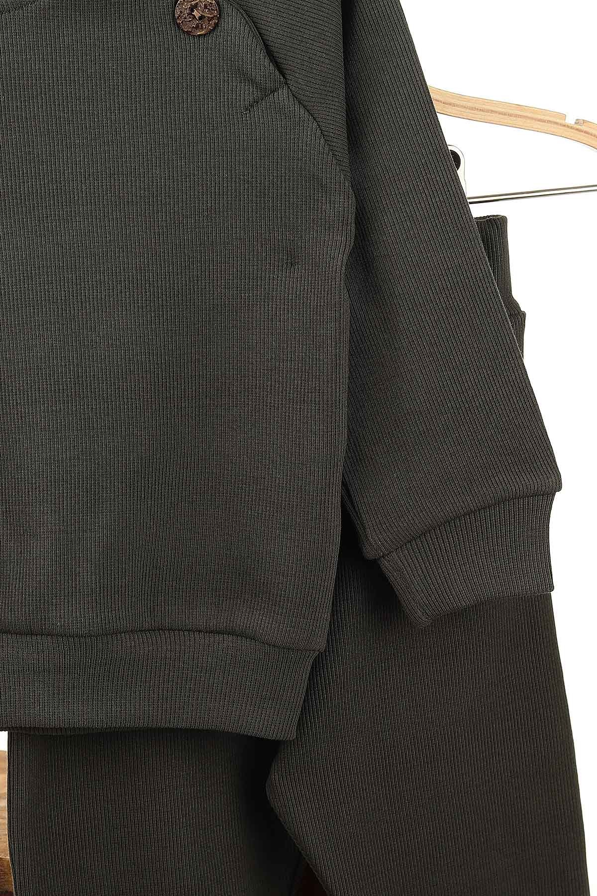 Haki (1-4 Yaş) Kaşkorse Omuz Patlı Erkek Çocuk takım 153818