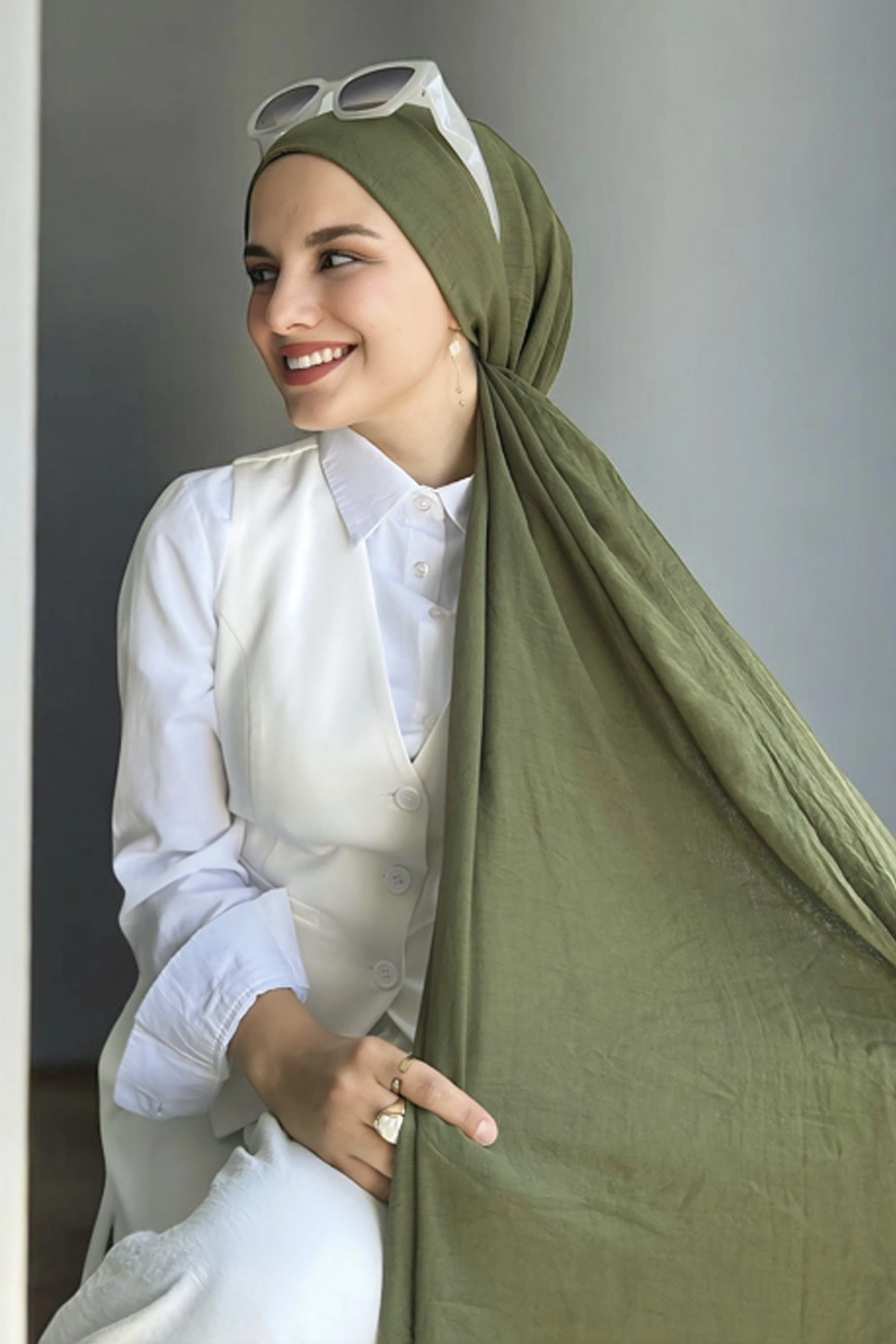 Haki 100x195 Cm Dubai Şal 381955