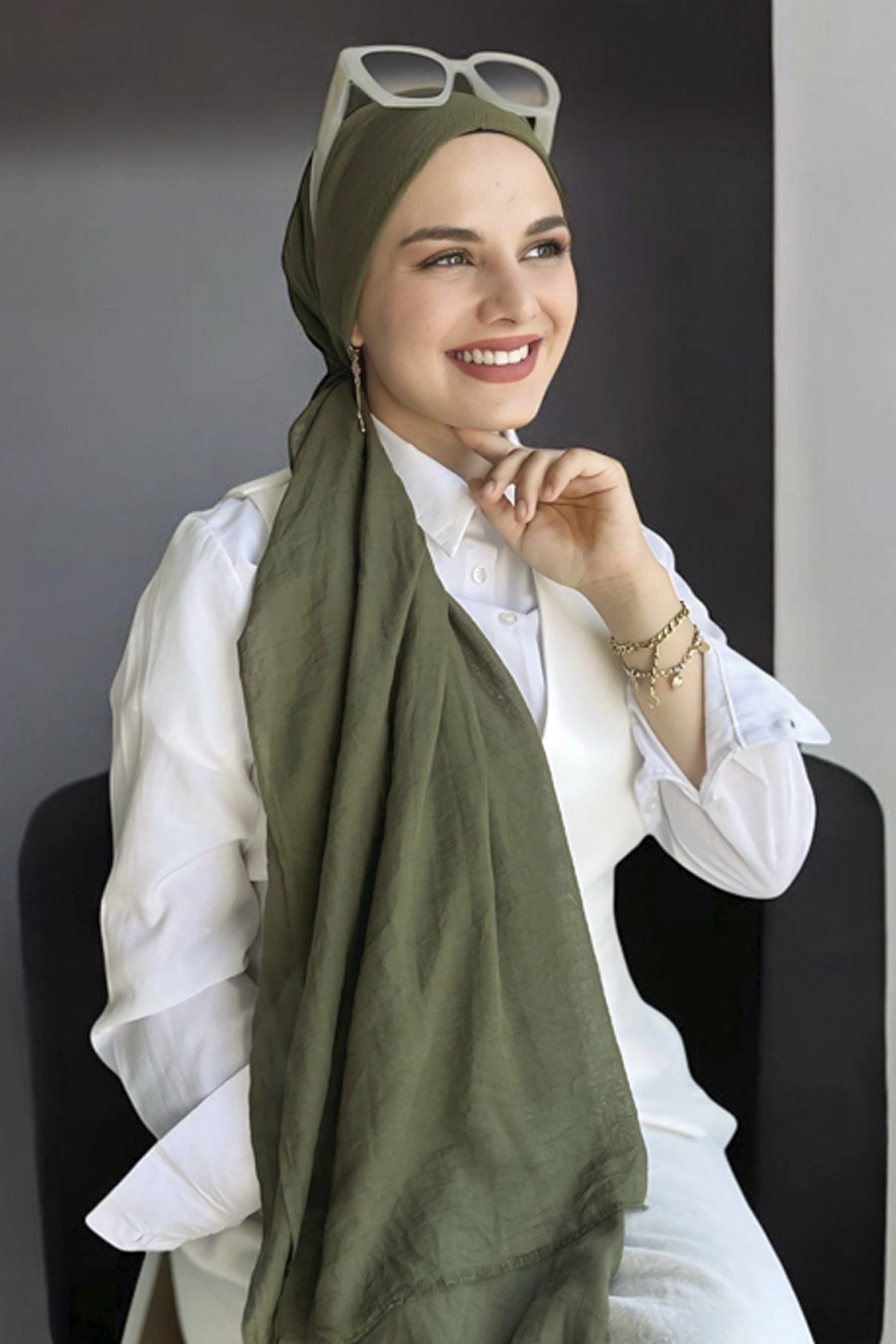 Haki 100x195 Cm Dubai Şal 381955
