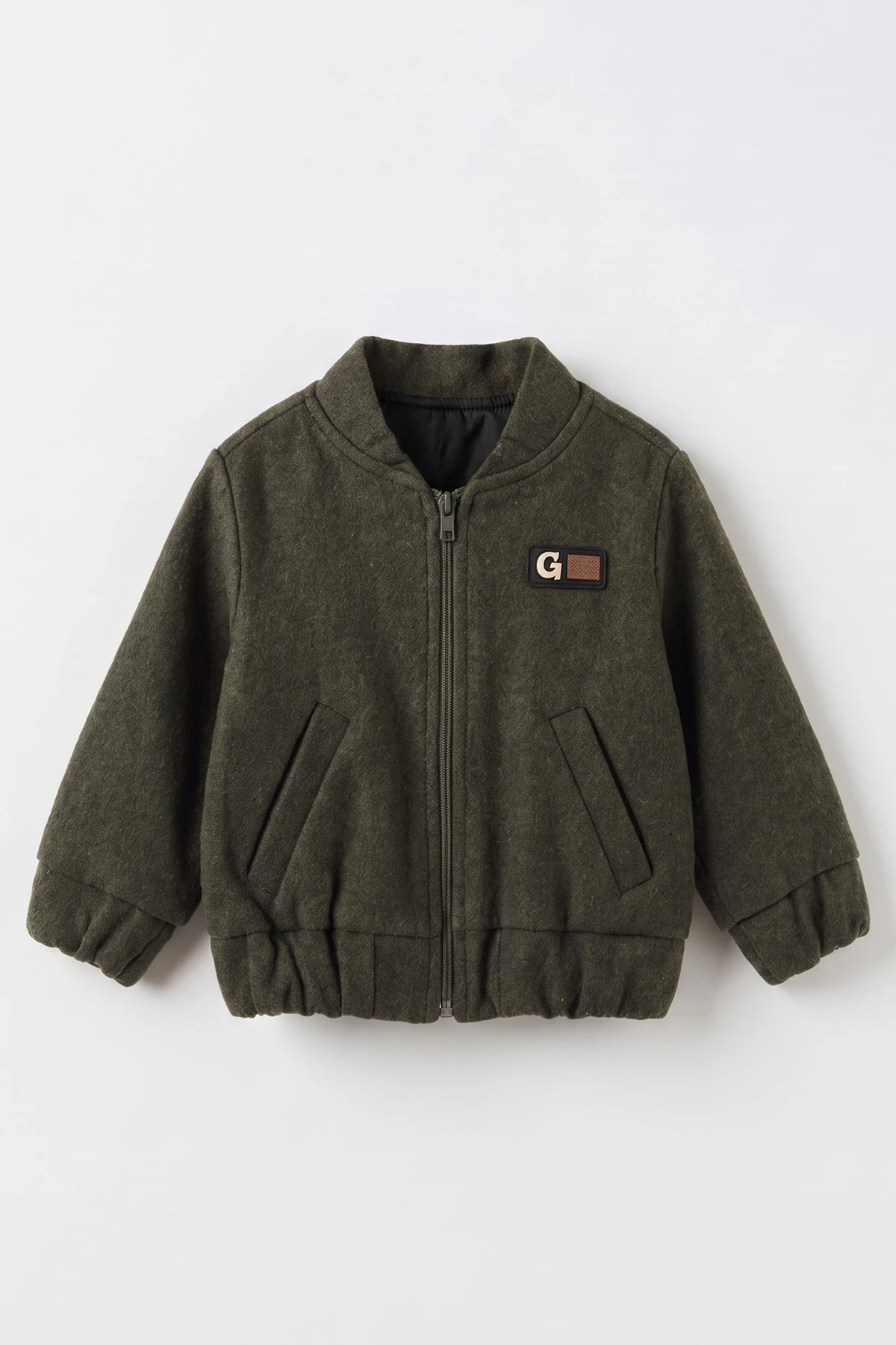 Haki (2-5 Yaş) Astarlı Cepli Kaşe Erkek Çocuk Mont 495824