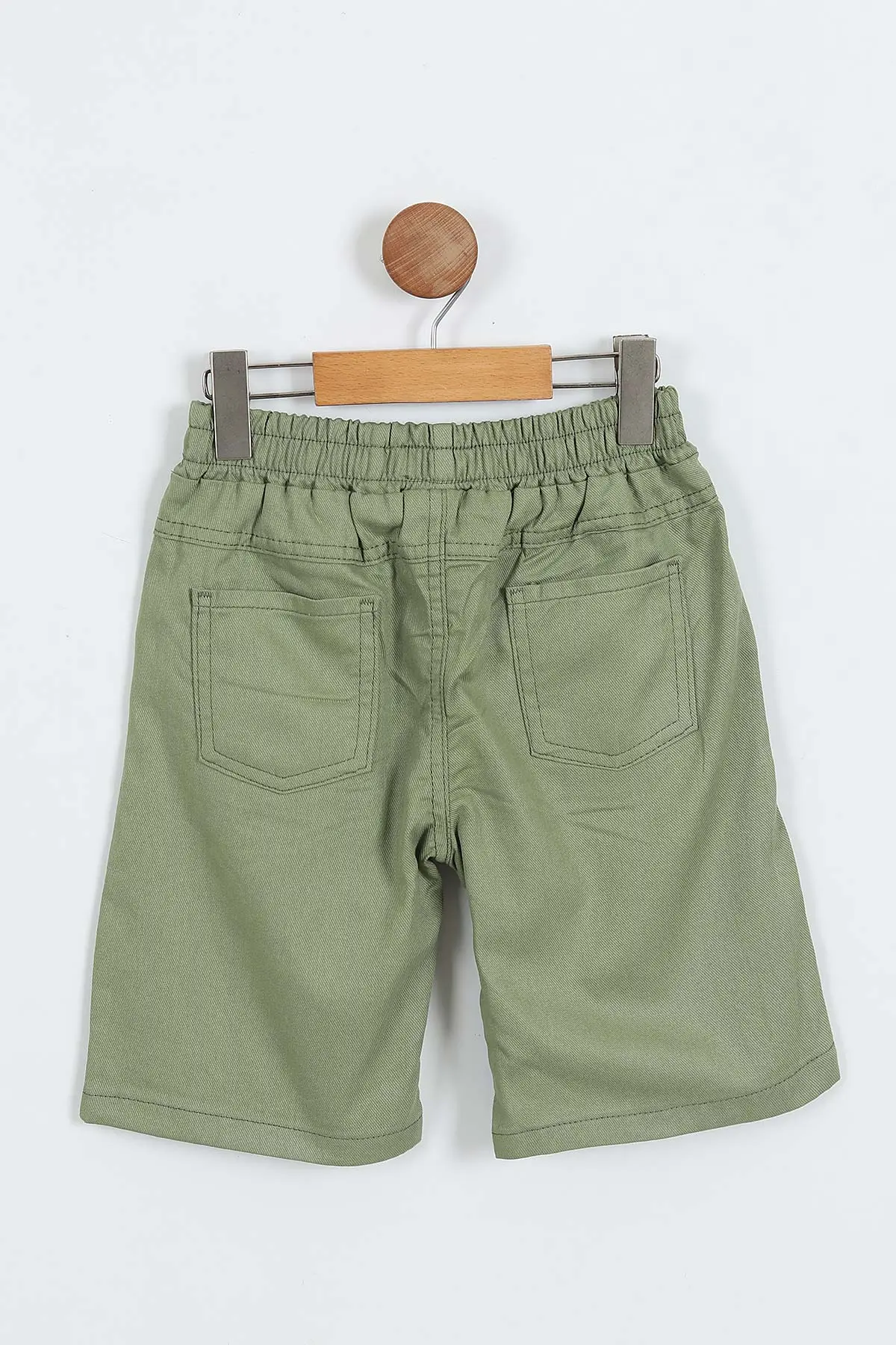 Haki (3-10 Yaş)Naturel Baskılı Gabardin  Şortlu Erkek Çocuk Takım 356915