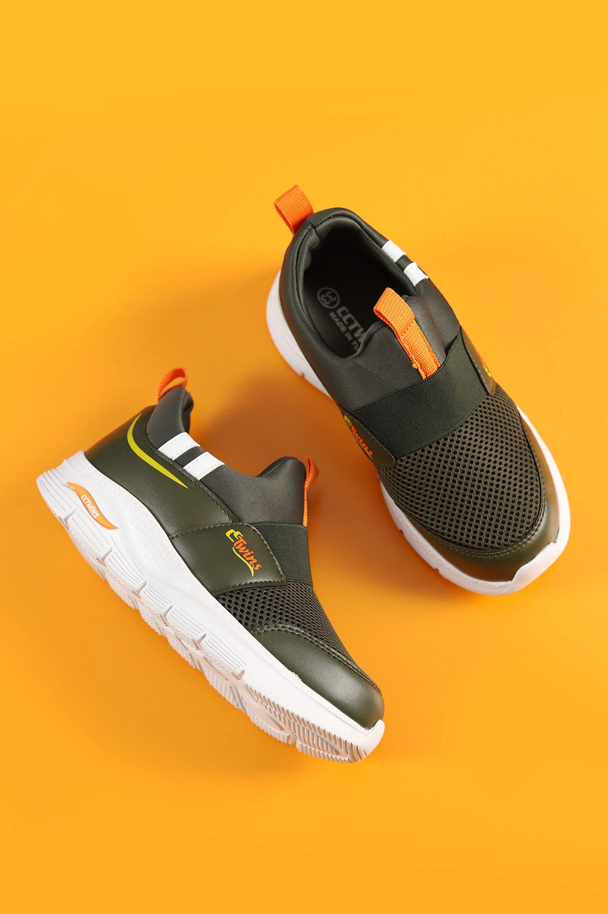 Haki (31-35 Filet) Twins Baskılı Triko Bağcıksız  Çocuk Spor Ayakkabı 257283