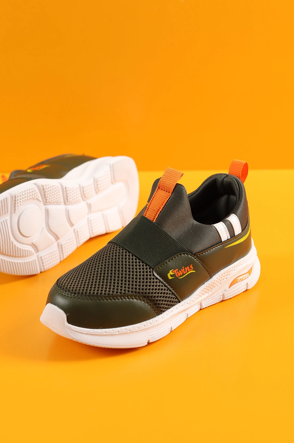 Haki (31-35 Filet) Twins Baskılı Triko Bağcıksız  Çocuk Spor Ayakkabı 257283