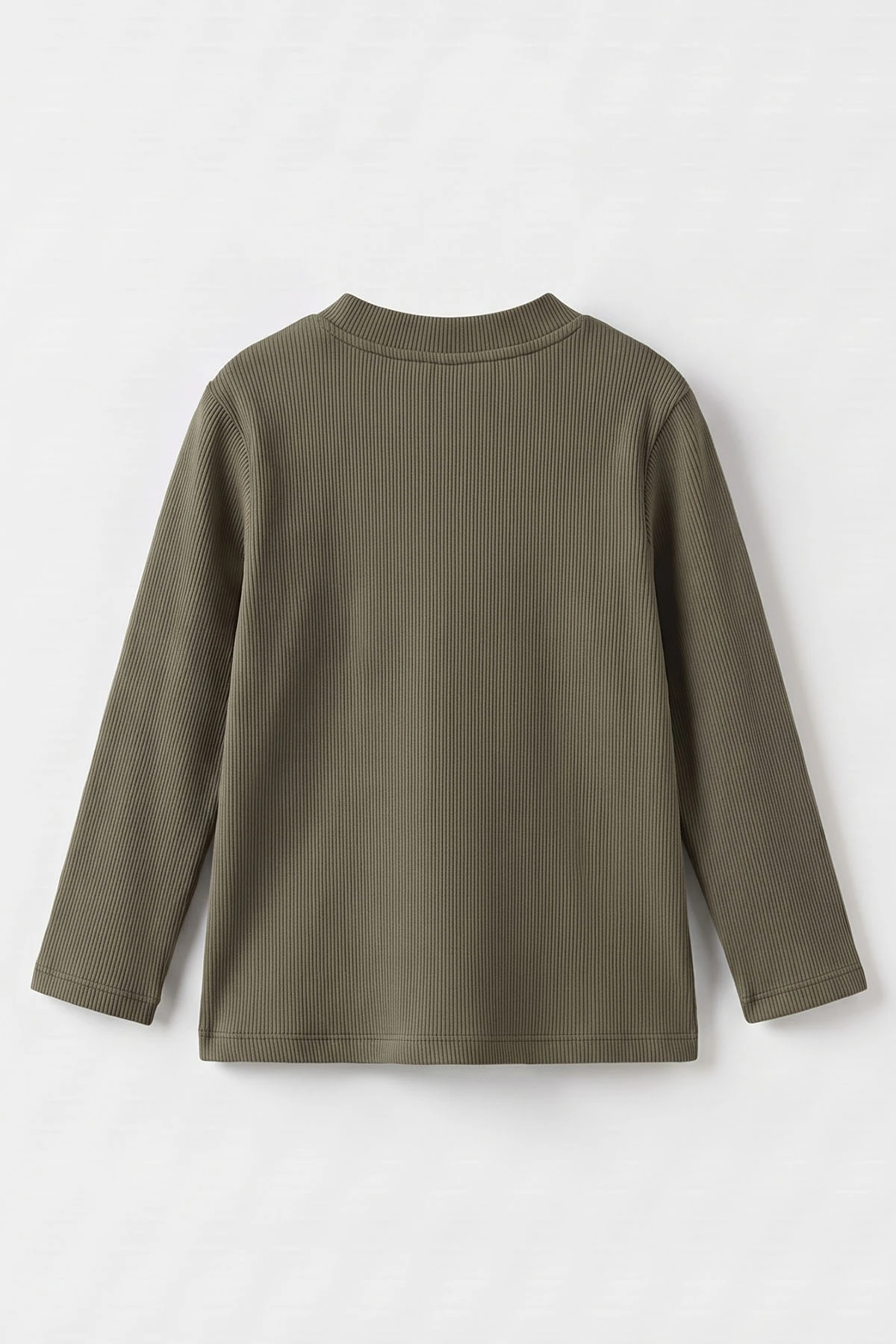 Haki (5-12 Yaş) Yarım Balıkçı Yaka Kaşkorse Çocuk Body Sweatshirt 495513