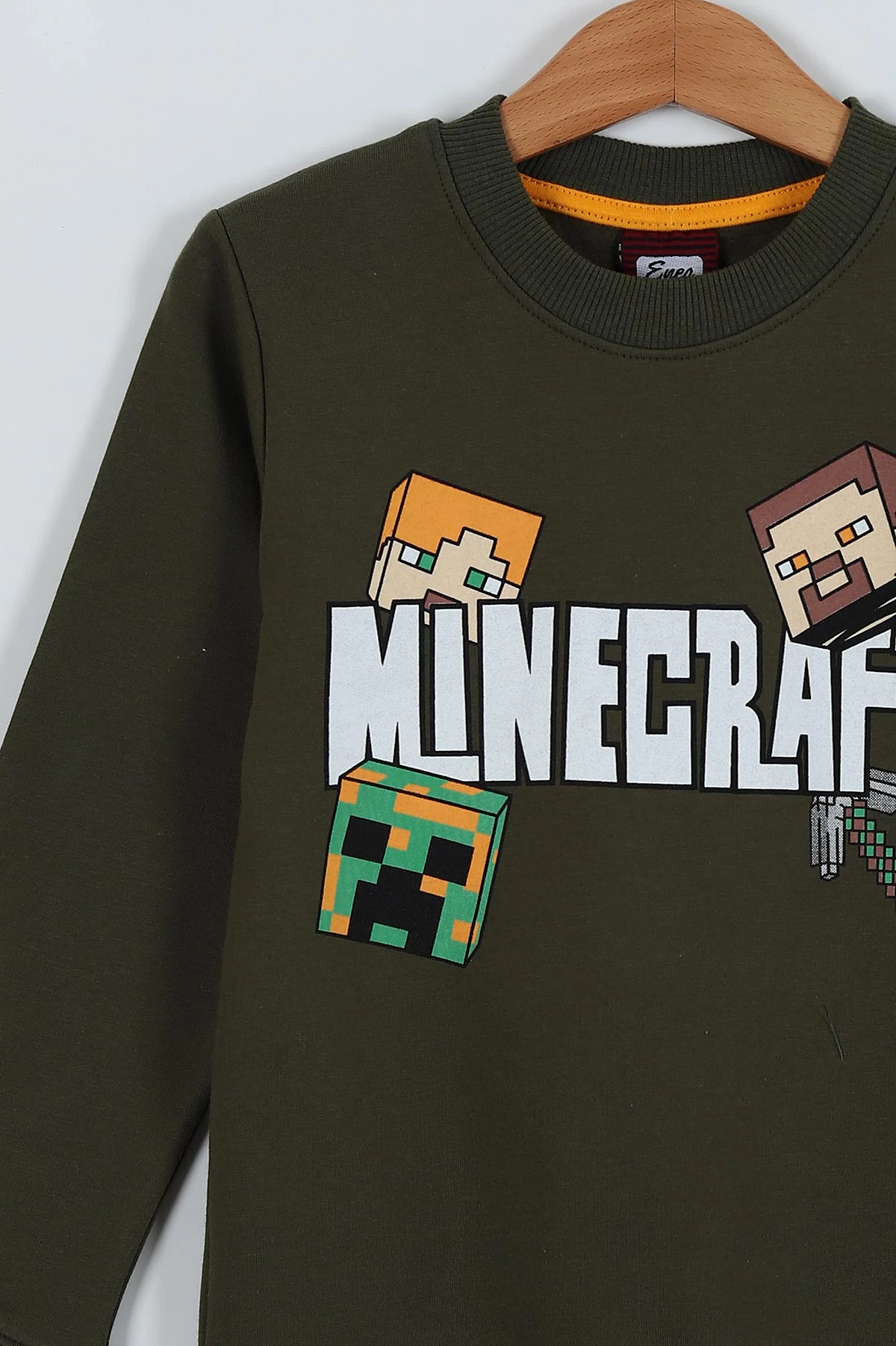 Haki (5-8 Yaş) Minecraft Baskılı Erkek Çocuk Sweat 235986