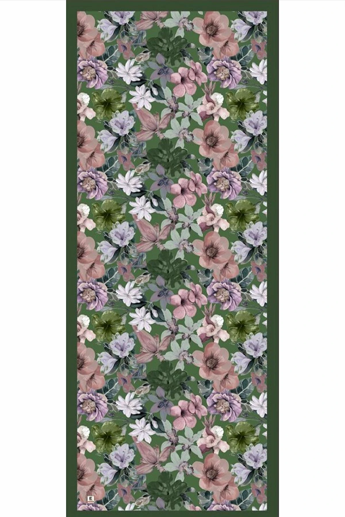 Haki 70x180 Cm Dijital Baskılı Botanik Desen Soft Şal 482154