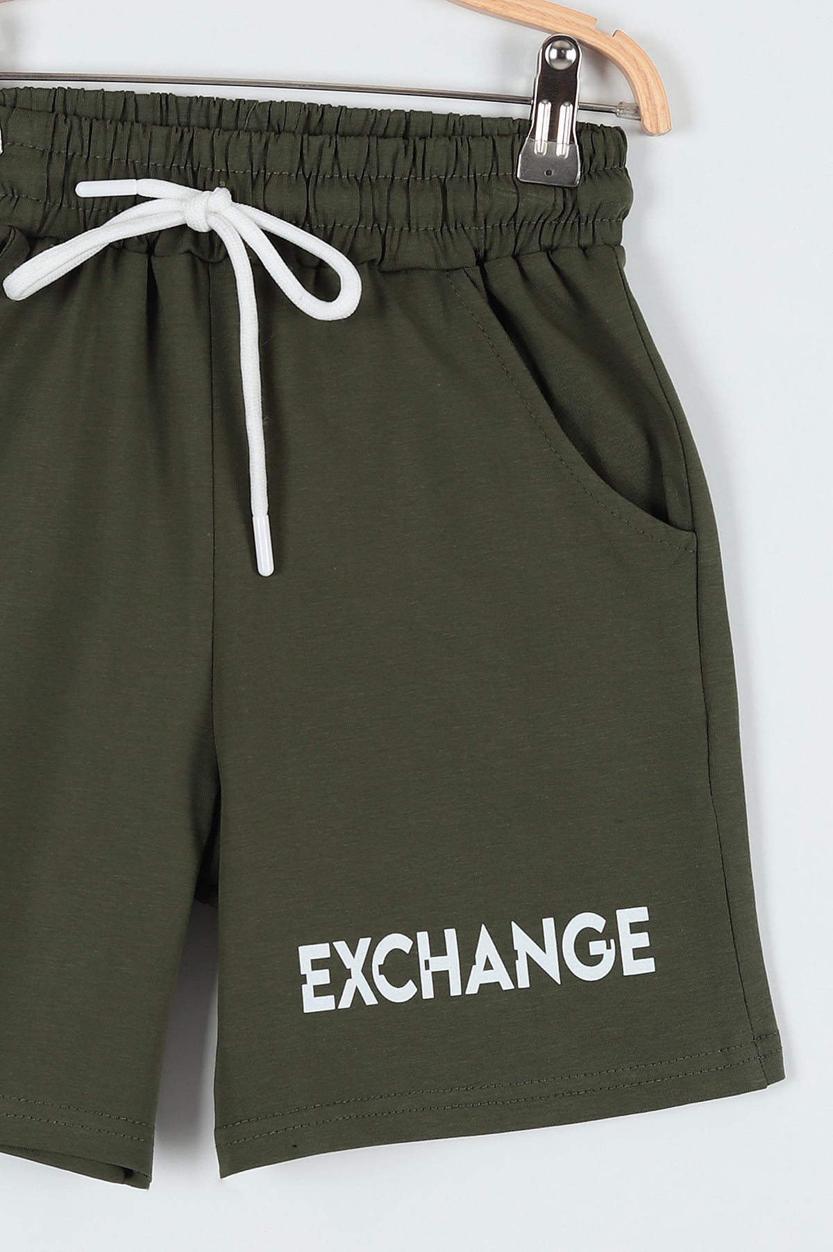 Haki (9-12 Yaş) Exchange Baskılı Erkek Çocuk Şort 185809